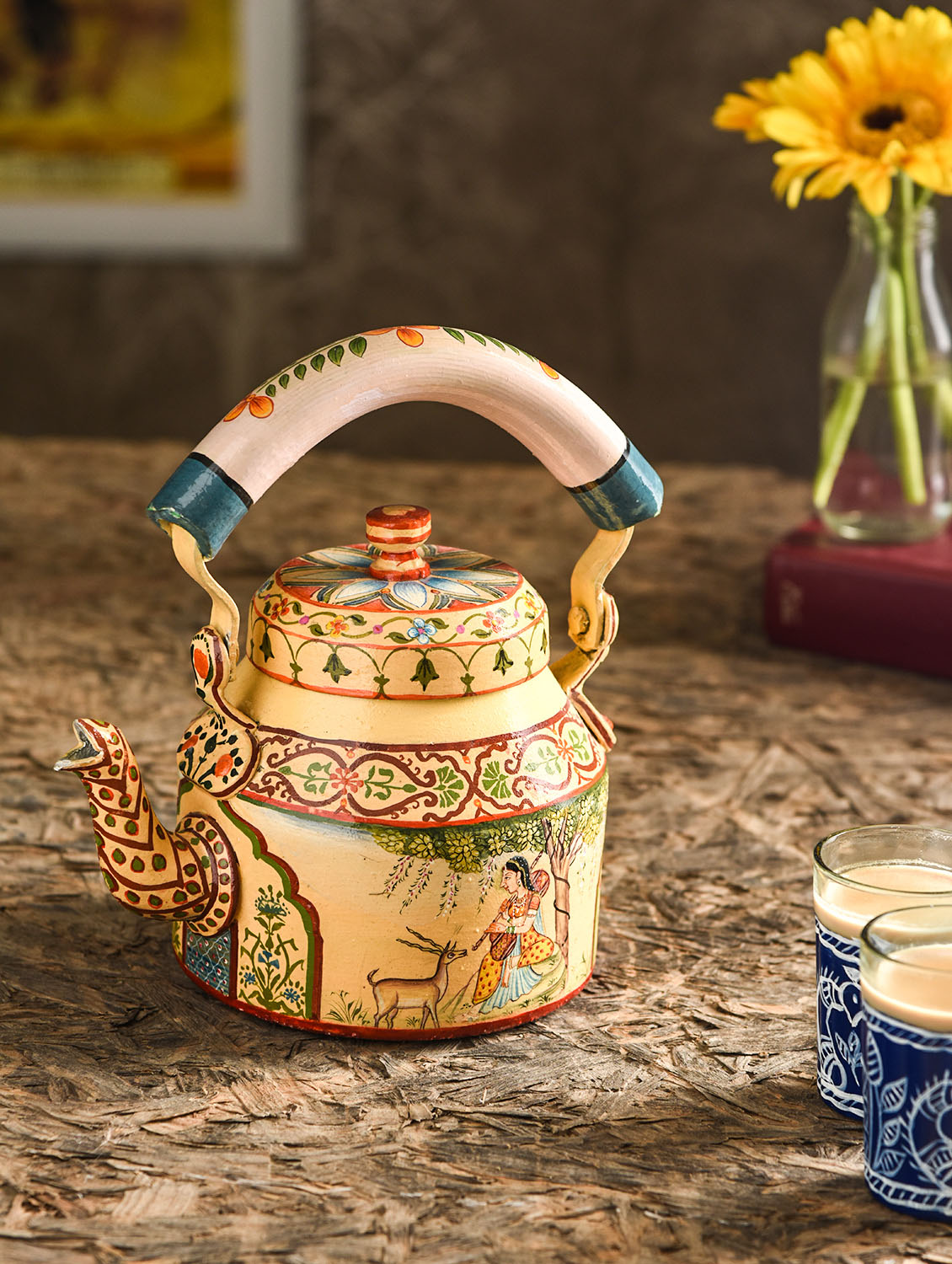 Hand-Painted Teapot : RAAGMALA Hand-Painted Teapot : RAAGMALA