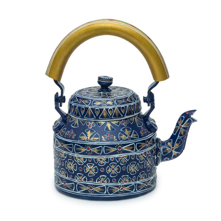 Hand-Painted Teapot: Azure