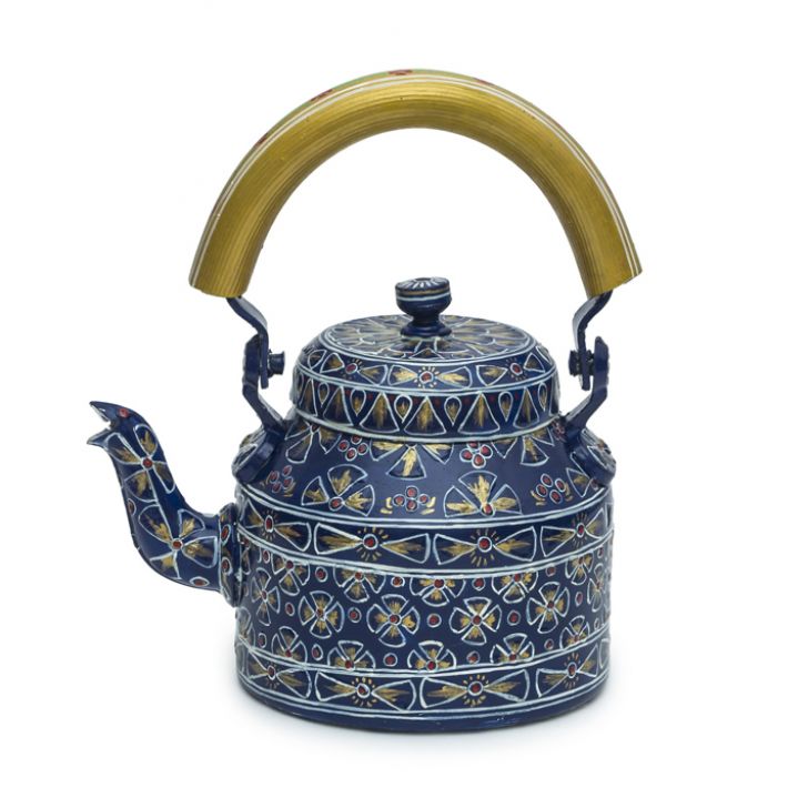 Hand-Painted Teapot: Azure