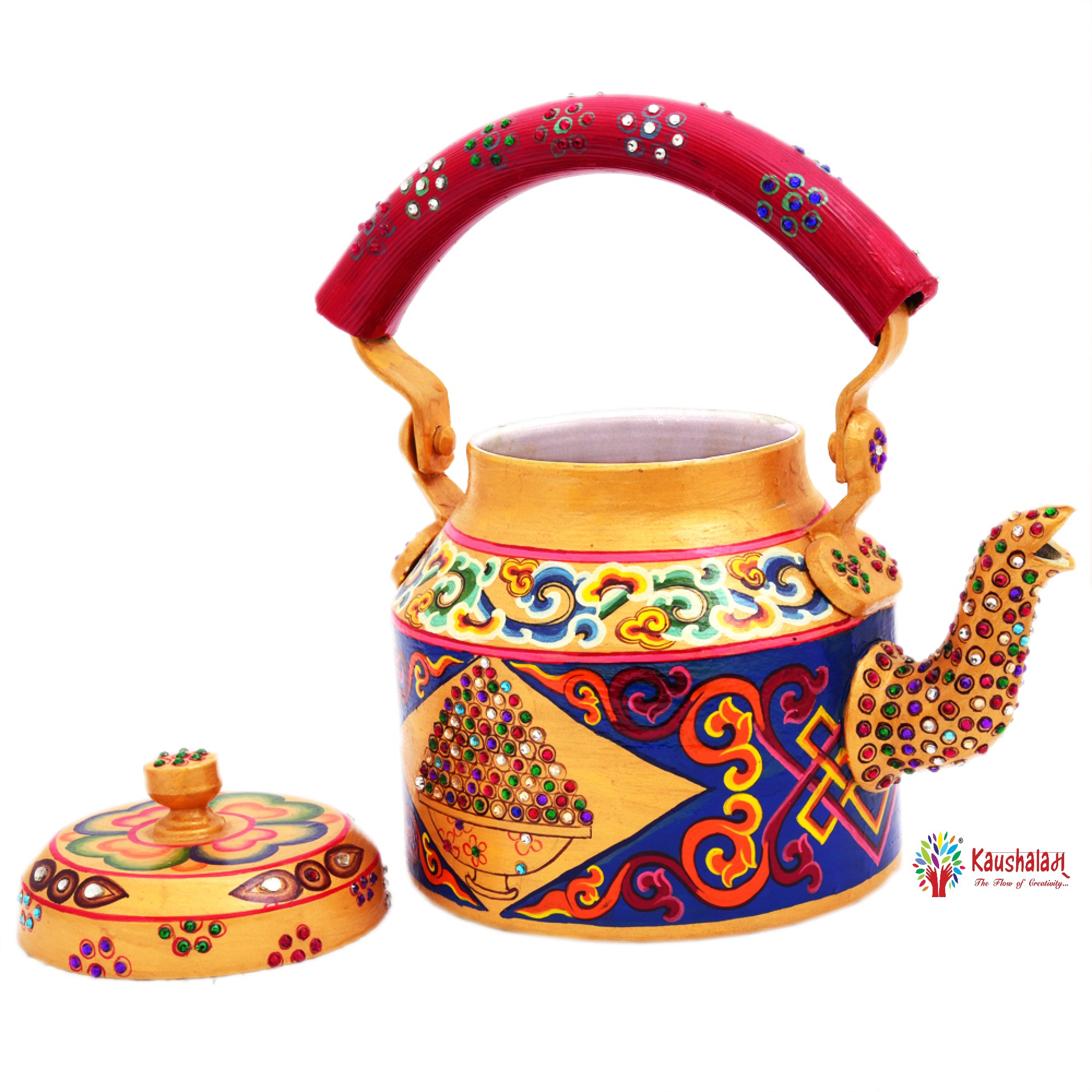 Hand-Painted Teapot:: Ladakhi