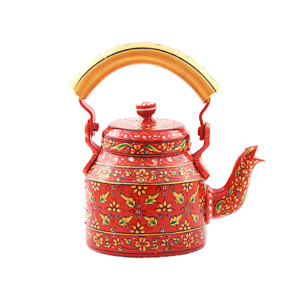 "Exquisite Hand-Painted Tea Kettle – Food Safe & Stylish"