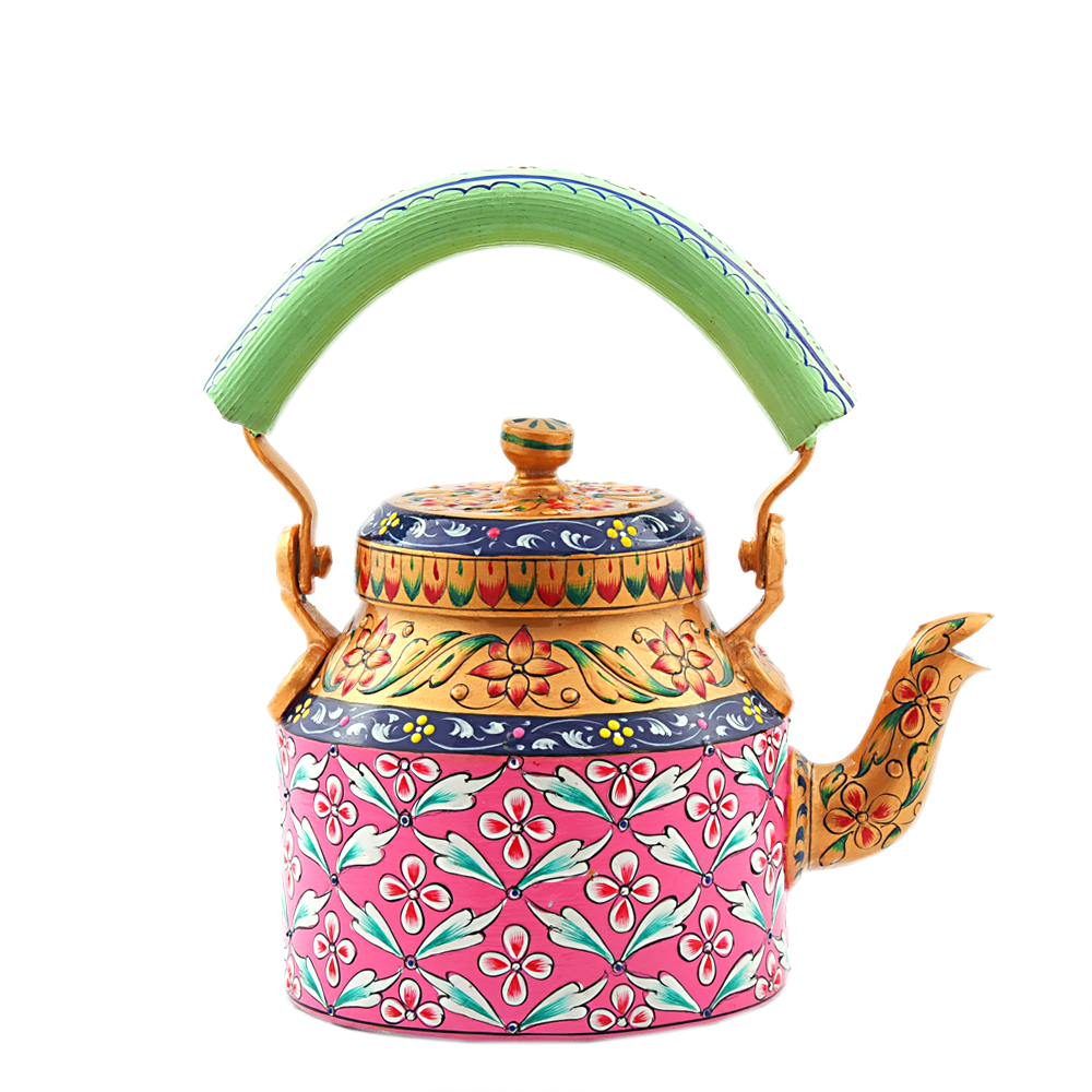 "Beautifully Decorated Tea Kettle – Hand-Painted and Food Safe"