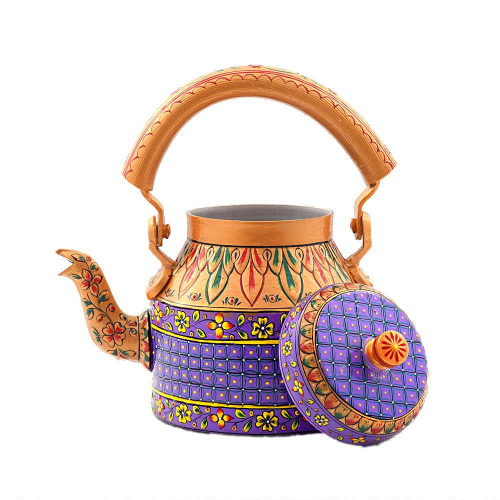 "Colorful Hand-Painted Tea Kettle – Made of Food-Grade Materials"