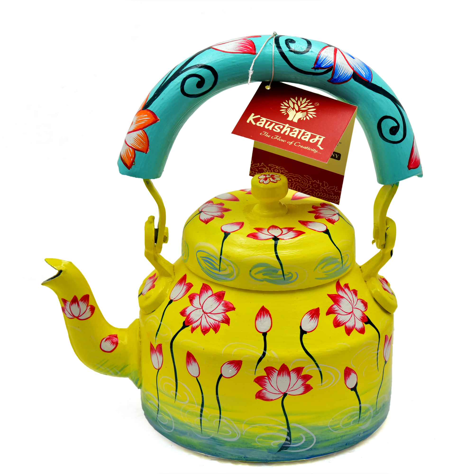 "Elegant Hand-Painted Tea Kettle – Crafted for Quality and Style"