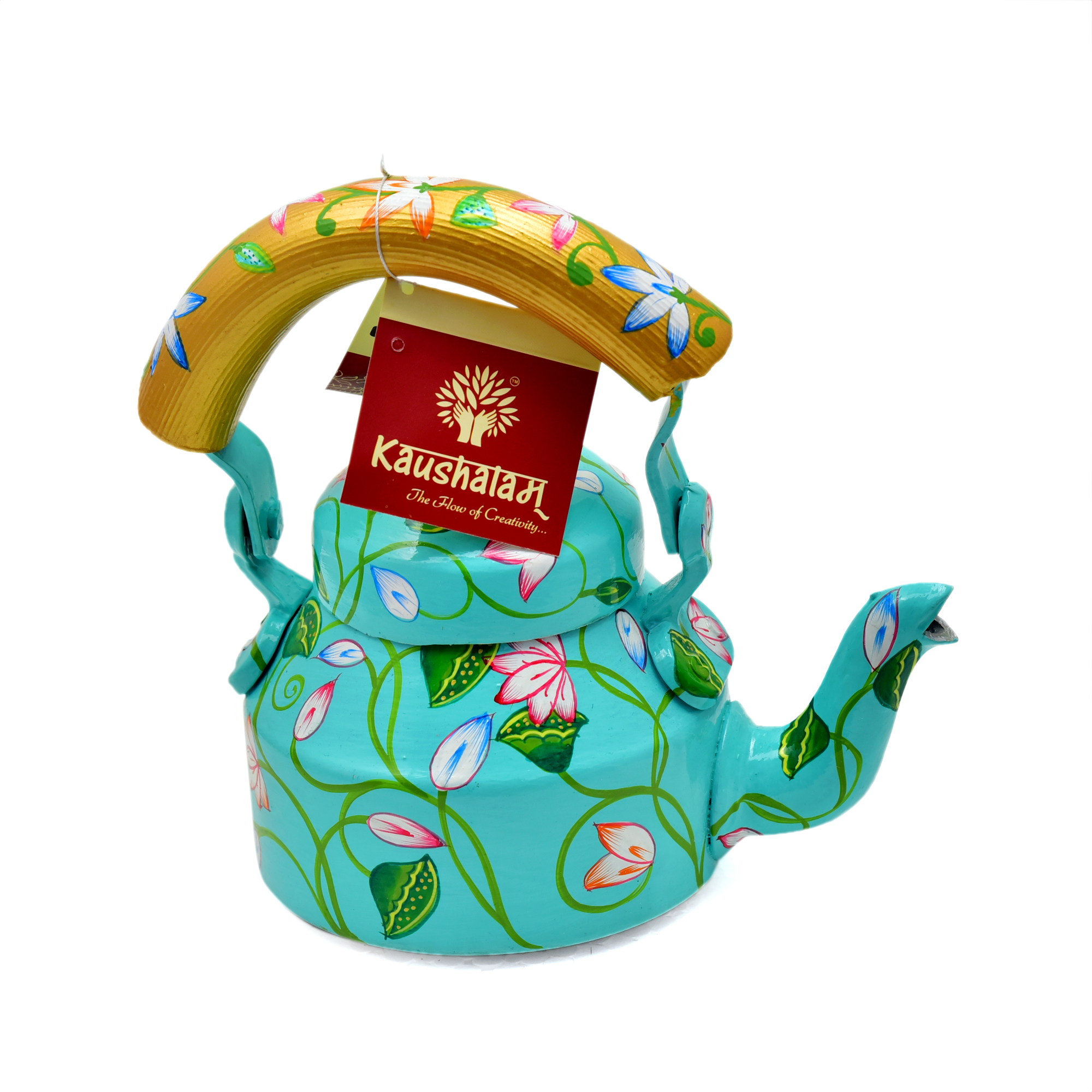 "Durable Hand-Painted Tea Kettle – Made from Food-Grade Materials"