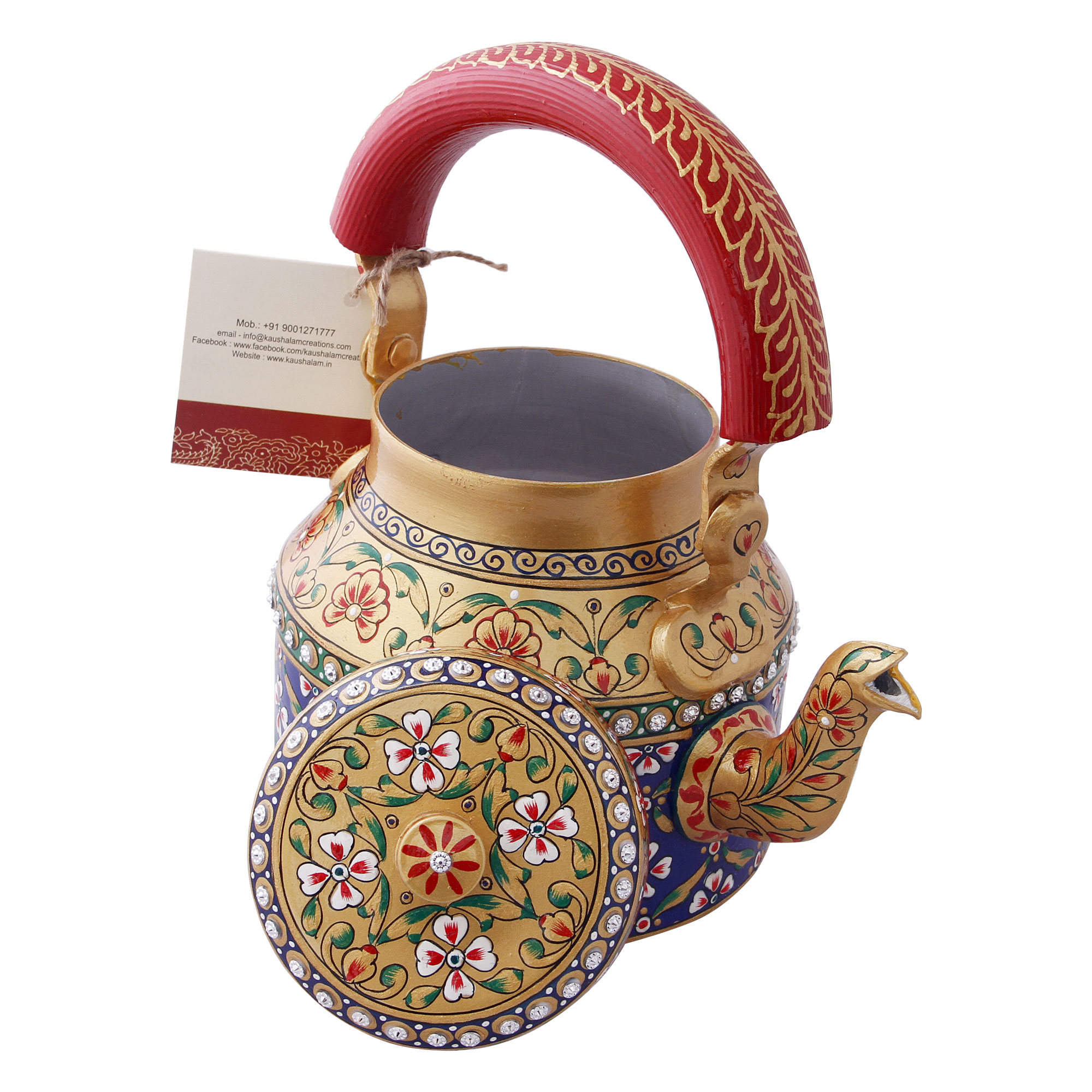 Stunning Hand-Painted Tea Kettle – Food-Grade Beauty