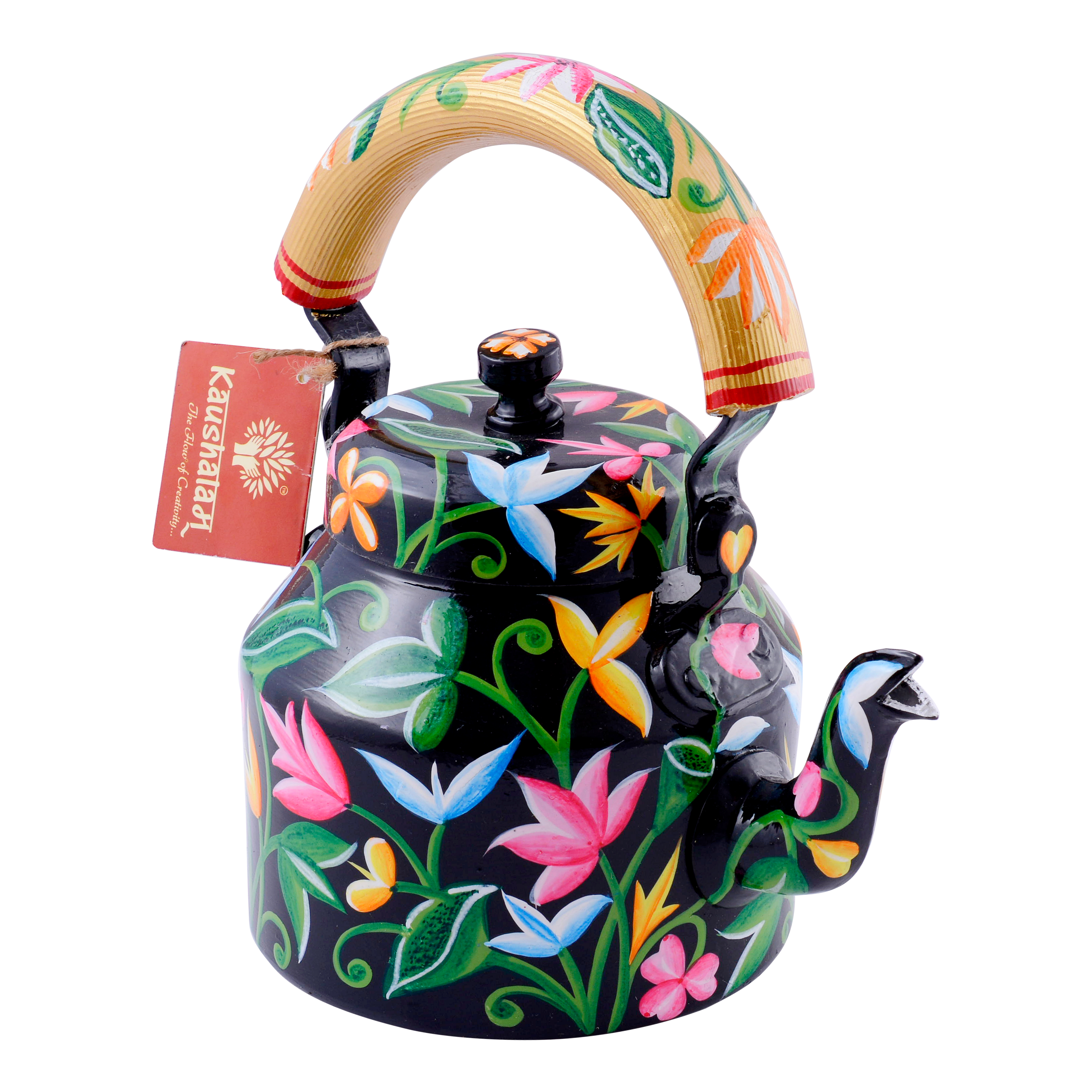 Unique Artisan Tea Kettle – Vibrantly Painted and Food Safe