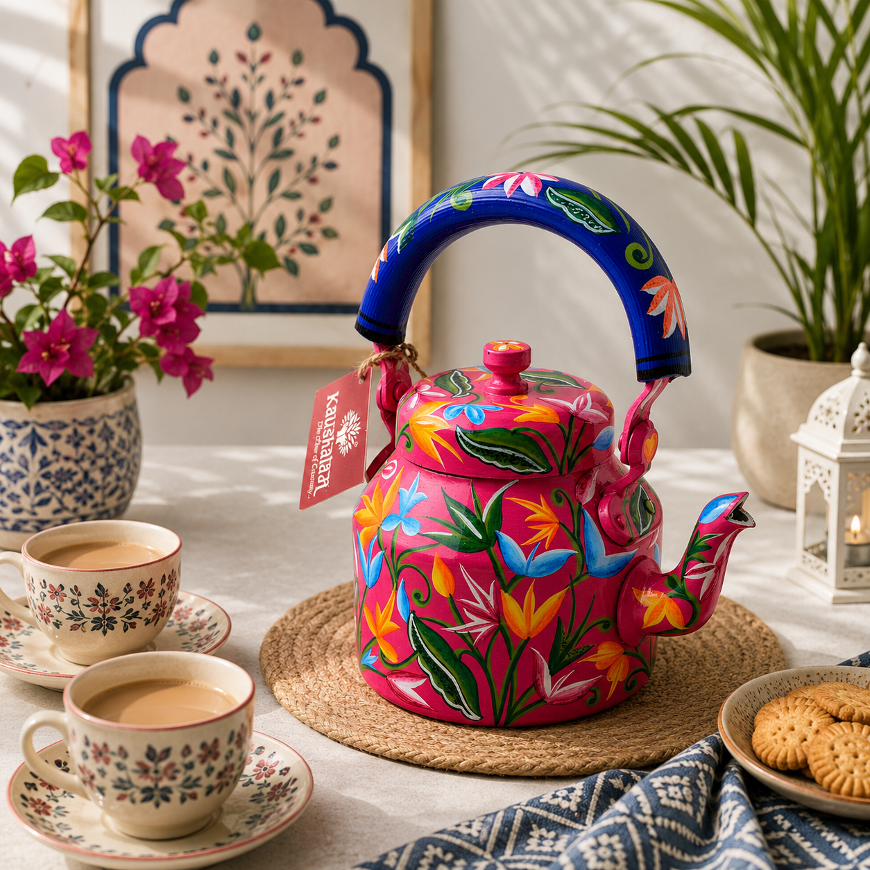 Hand-Painted Tea Kettle – The Perfect Blend of Art and Utility