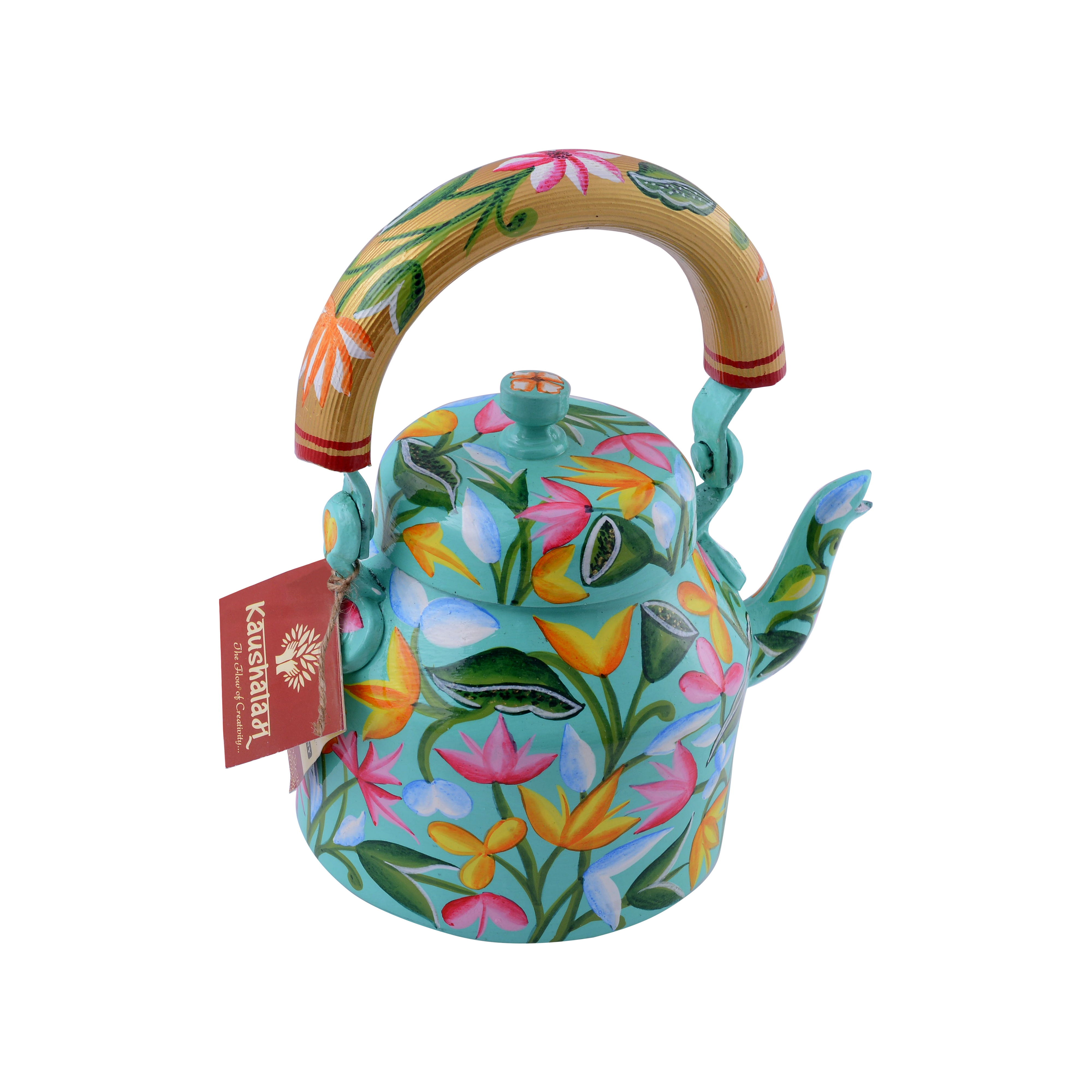 Charming Hand-Painted Kettle – Intricate and Food-Grade Safe