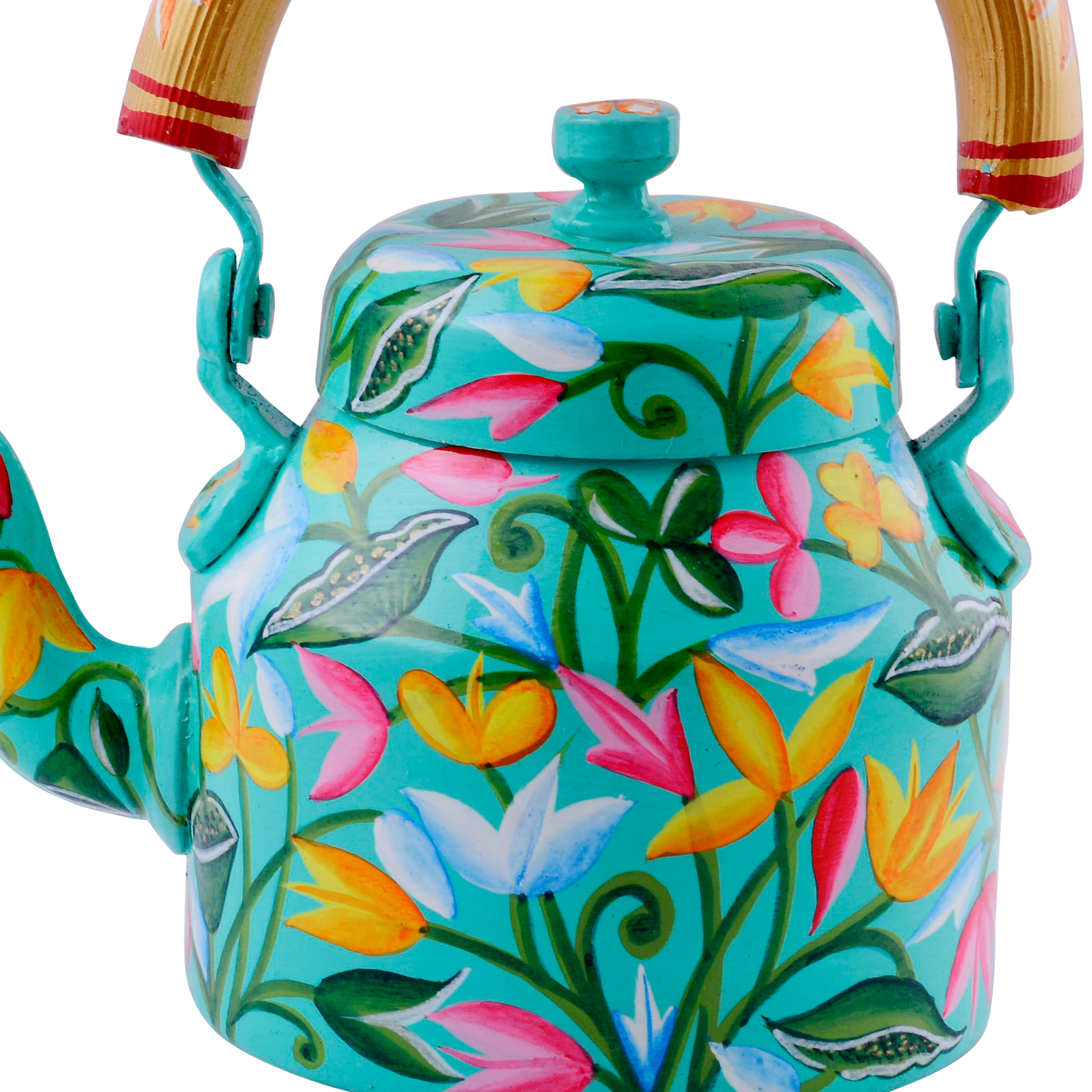 Charming Hand-Painted Kettle – Intricate and Food-Grade Safe