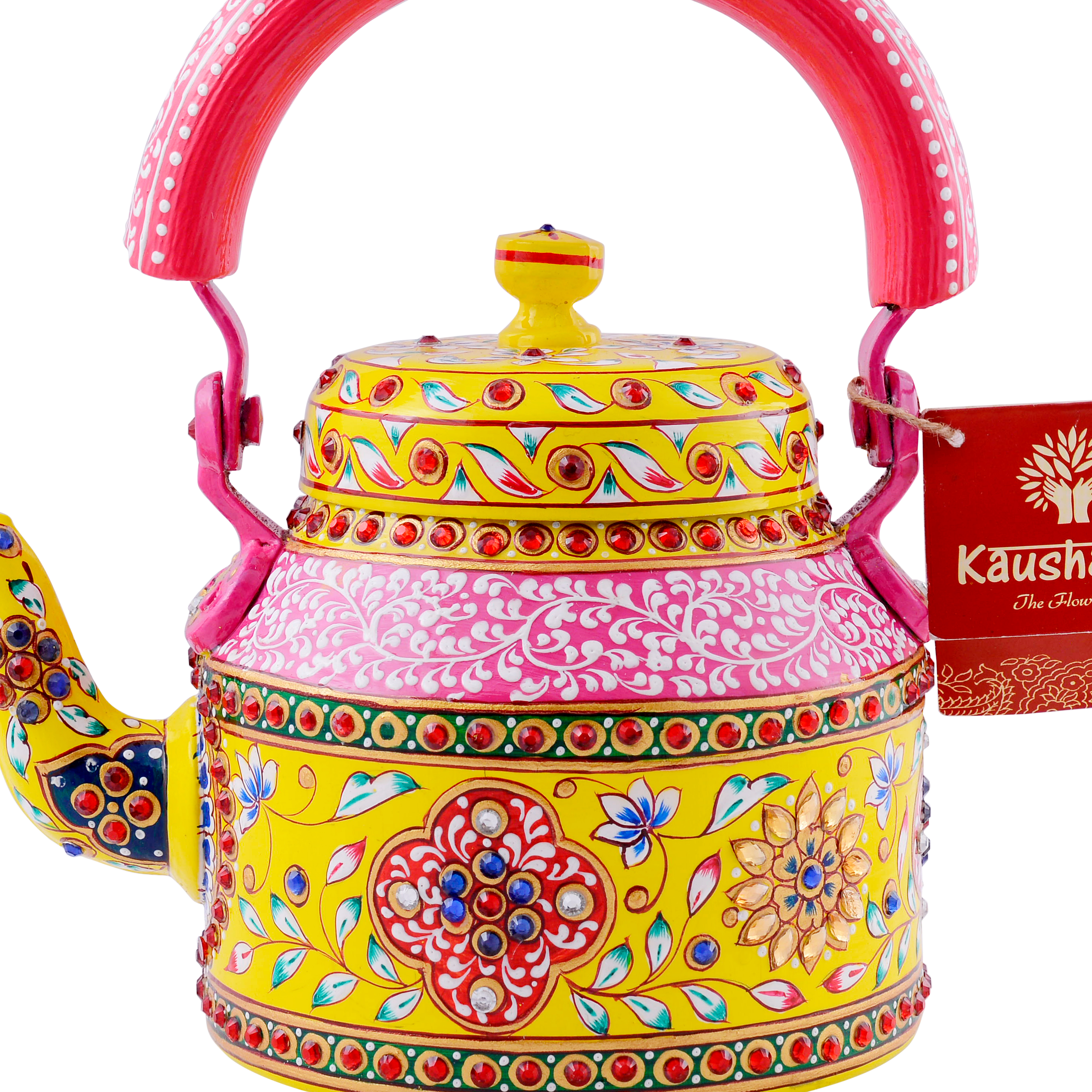 Intricately Painted Metal Tea Kettle – Inara