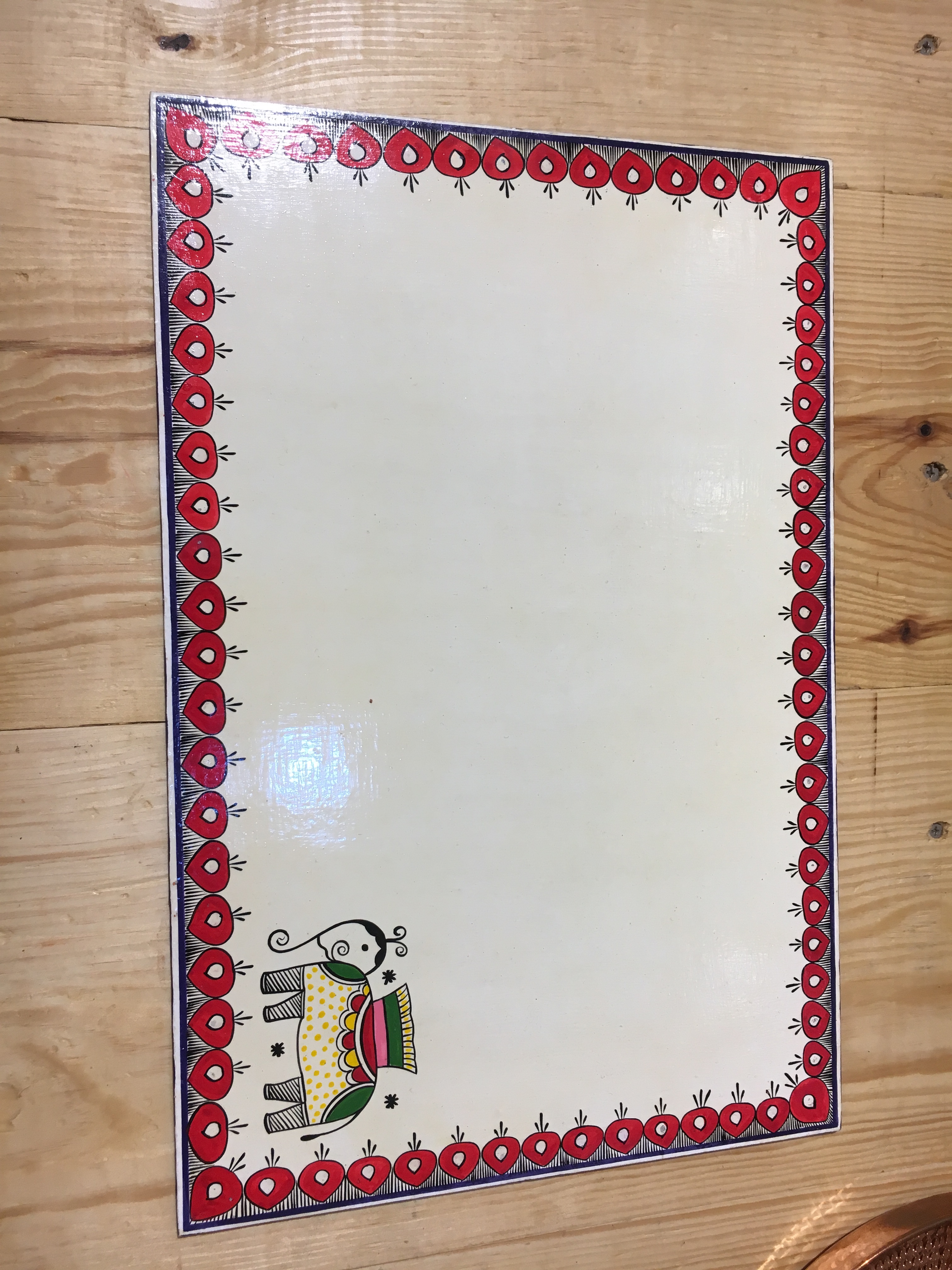 Hand-Painted Dinning Mats – Set of 6; Elephant