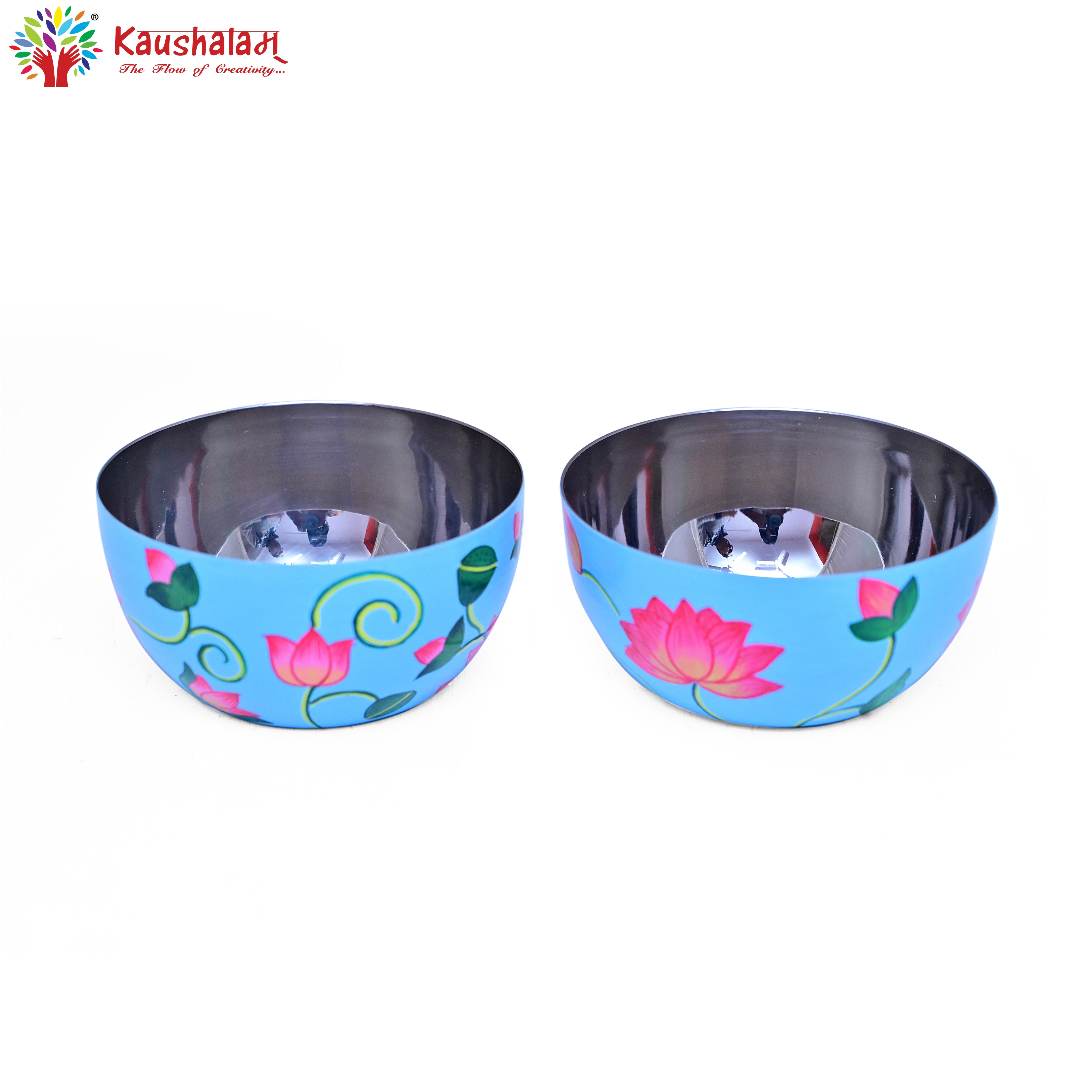 Hand Painted Bowl set : Lotus