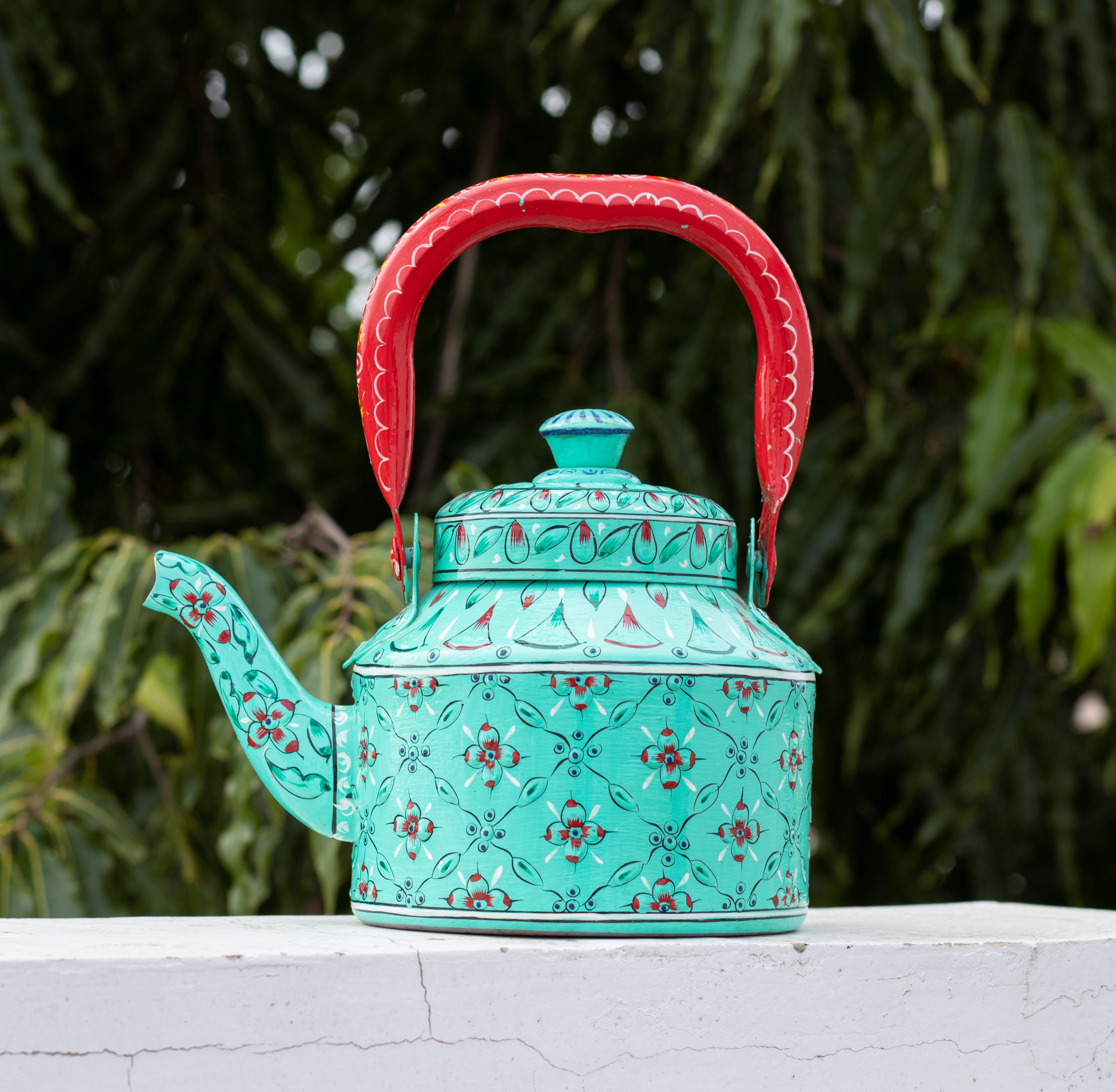 HAND PAINTED TEA KETTLE