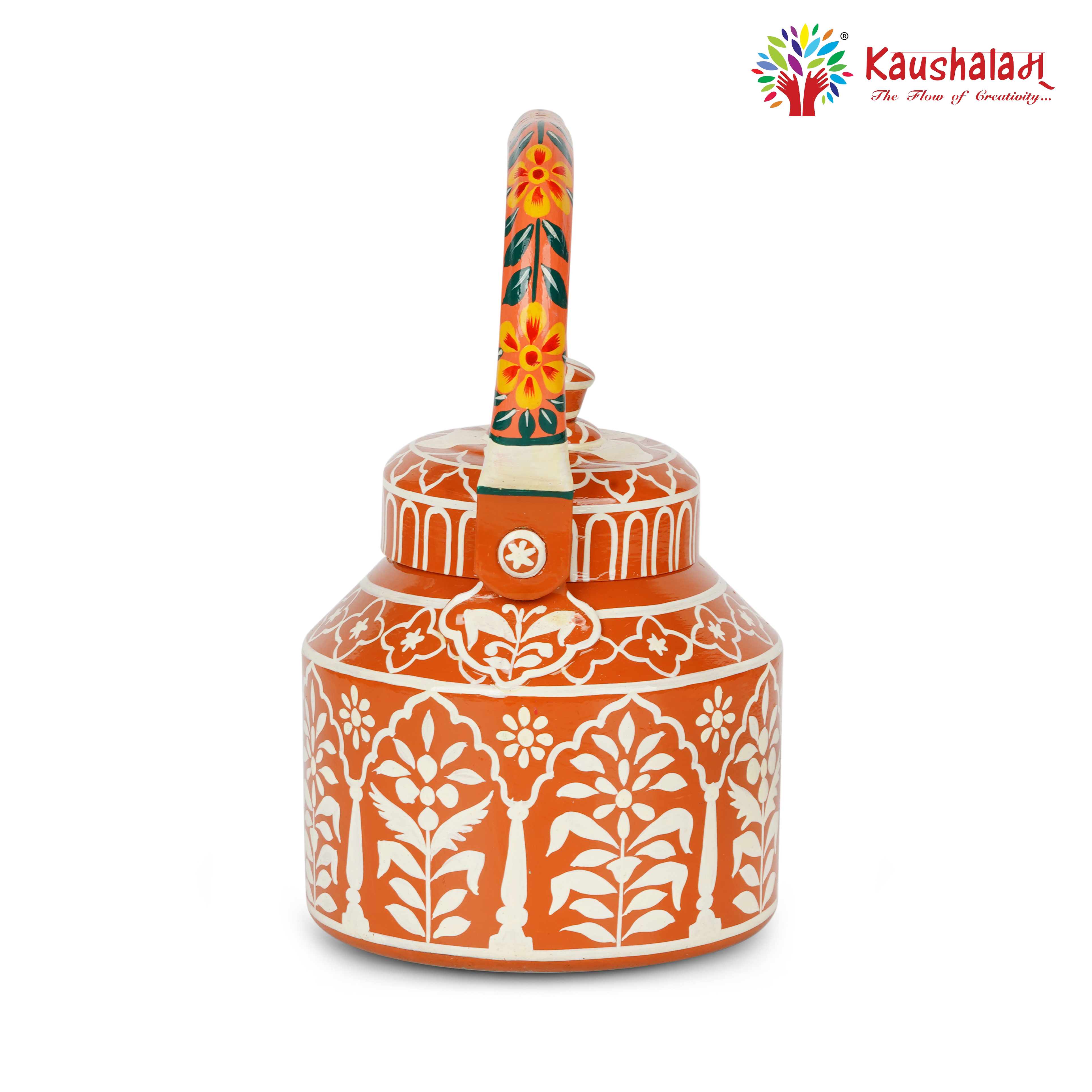 Artisan Hand-Painted Tea Kettle – Stainless Steel & Induction-Friendly: Gulabi Nagri The pink City