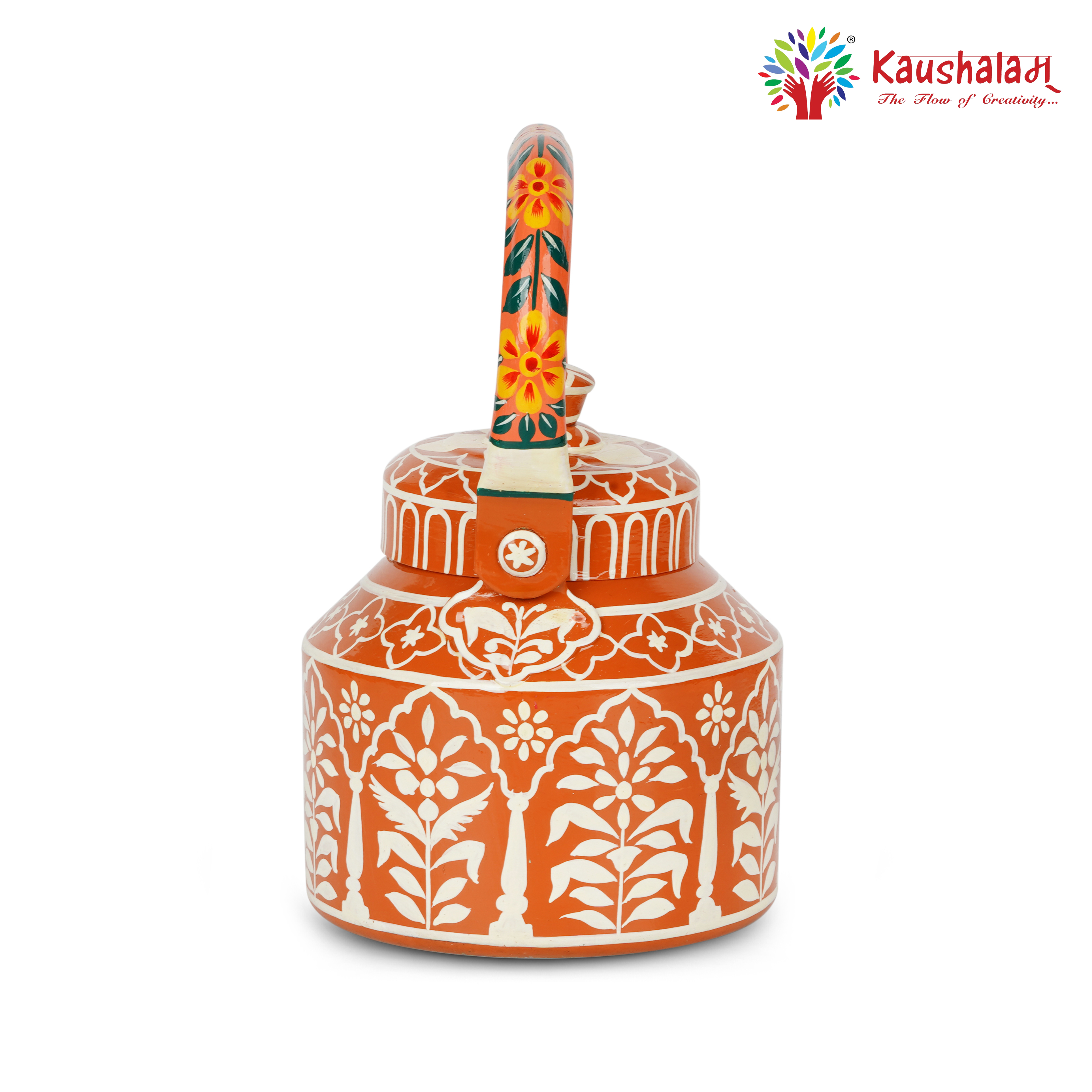 Artisan Hand-Painted Tea Kettle – Stainless Steel & Induction-Friendly: Gulabi Nagri The pink City