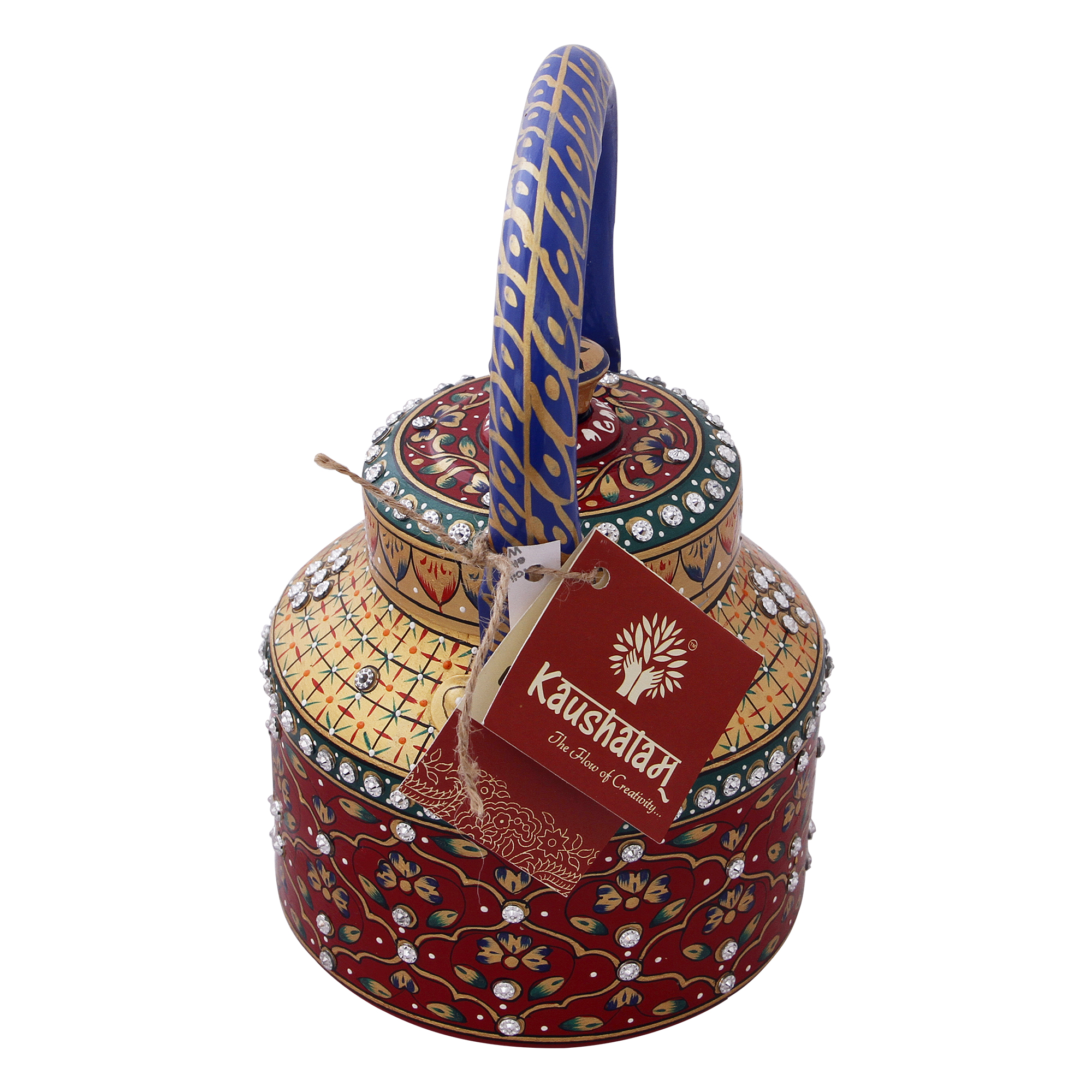 Indian Artistic Hand-Painted Stainless Steel Tea Kettle –  Meraki