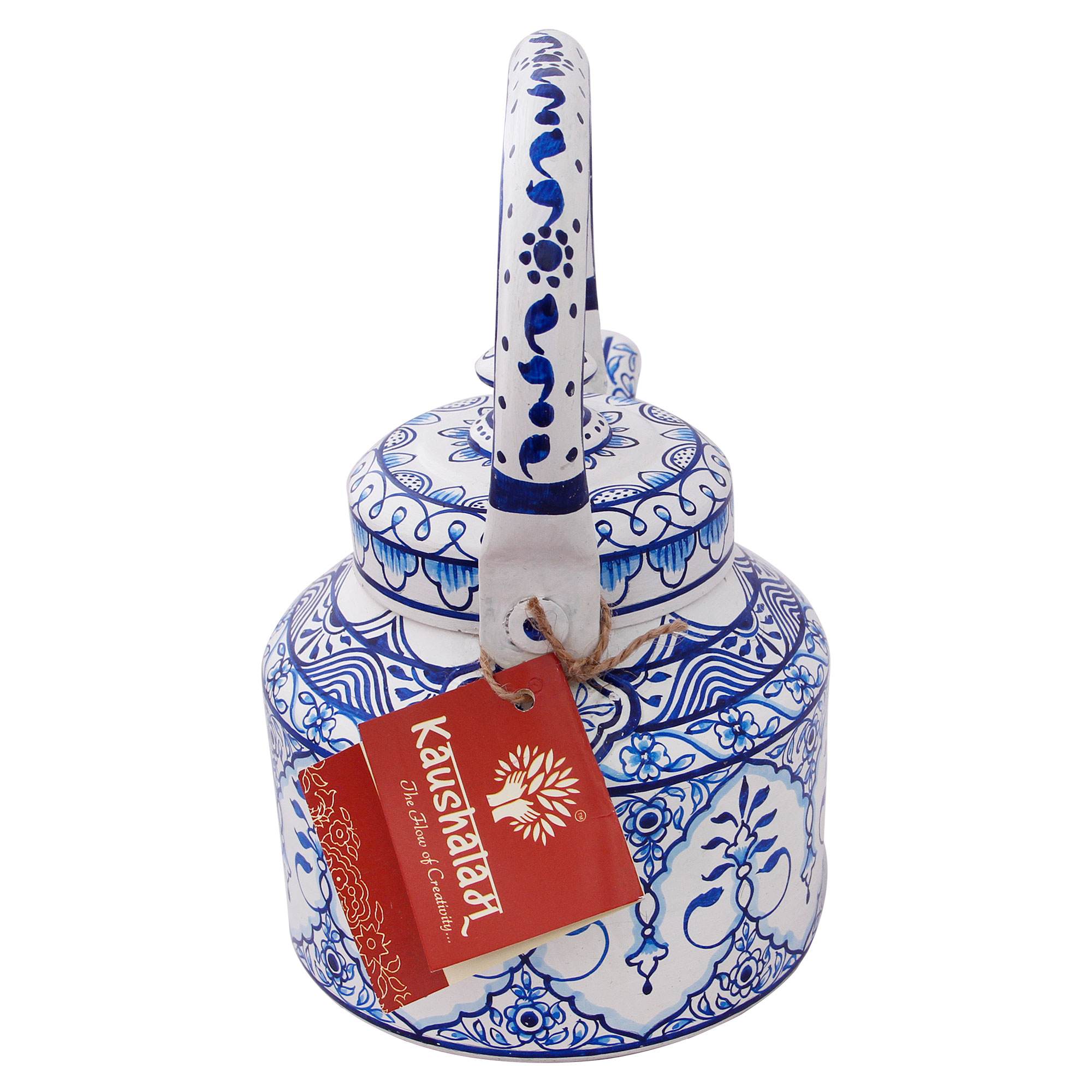 Hand Painted Tea kettle– Royal Jaipur- Blue & White