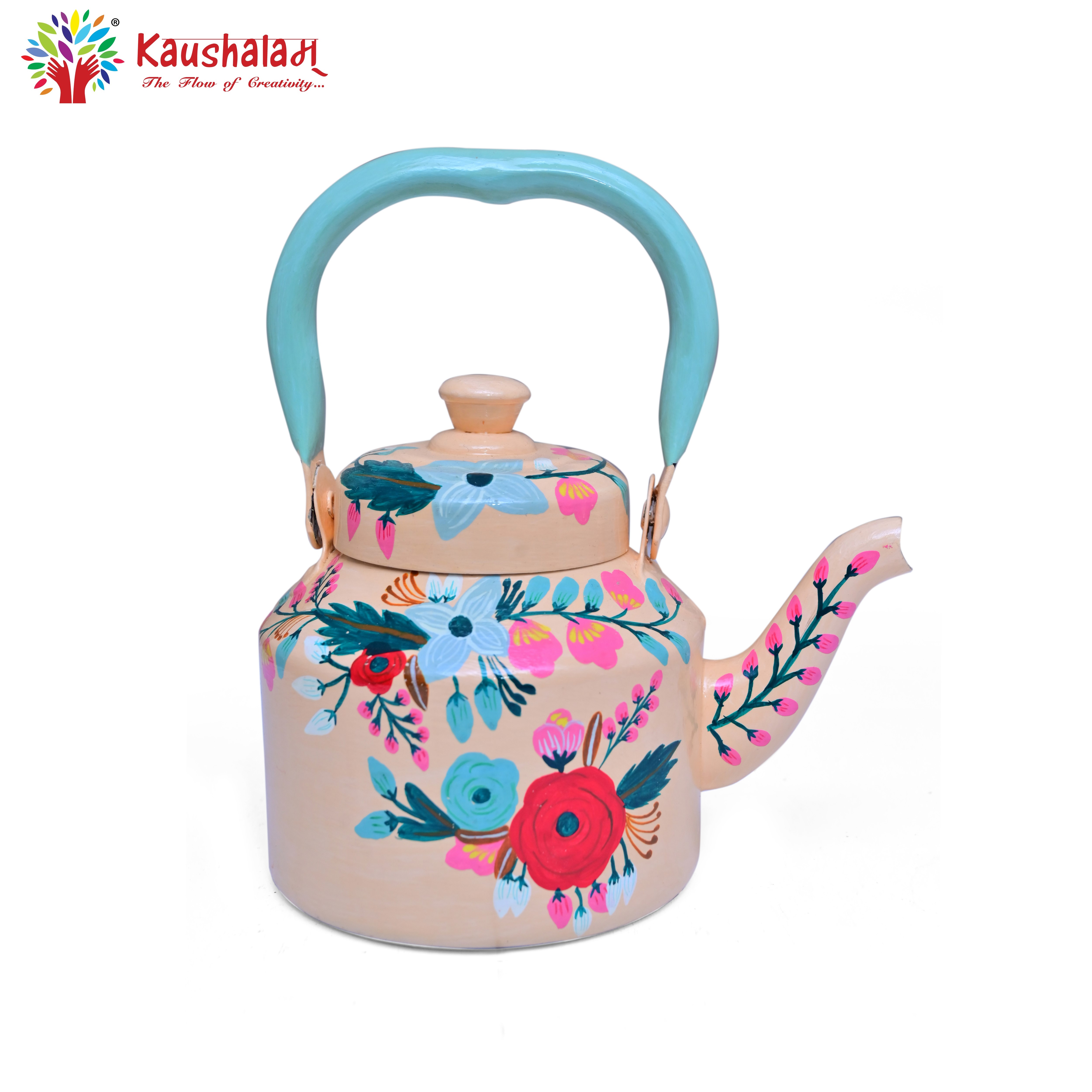Tea Kettle with Hand-Painted Indian Art – Bloomsbury Floral