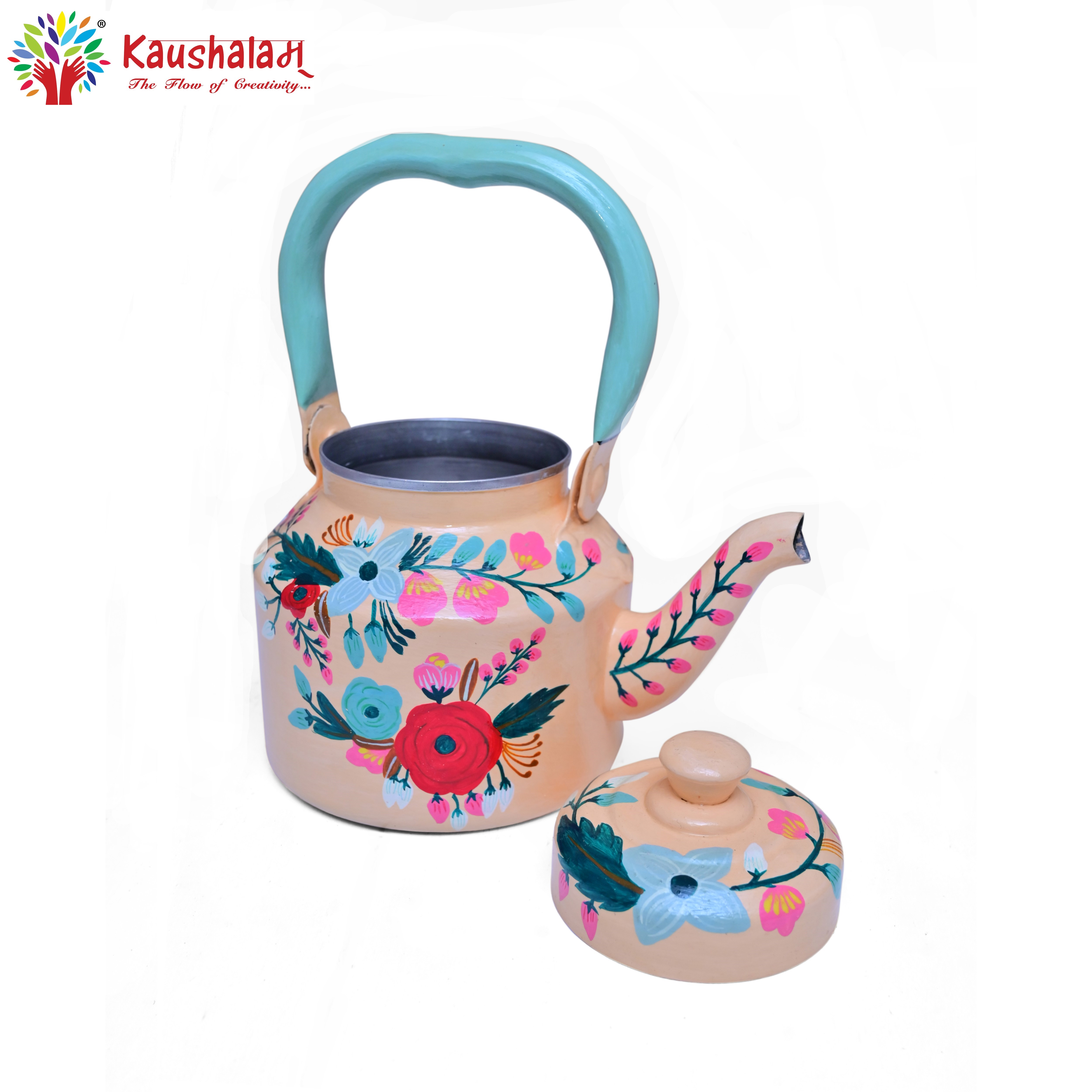 Tea Kettle with Hand-Painted Indian Art – Bloomsbury Floral
