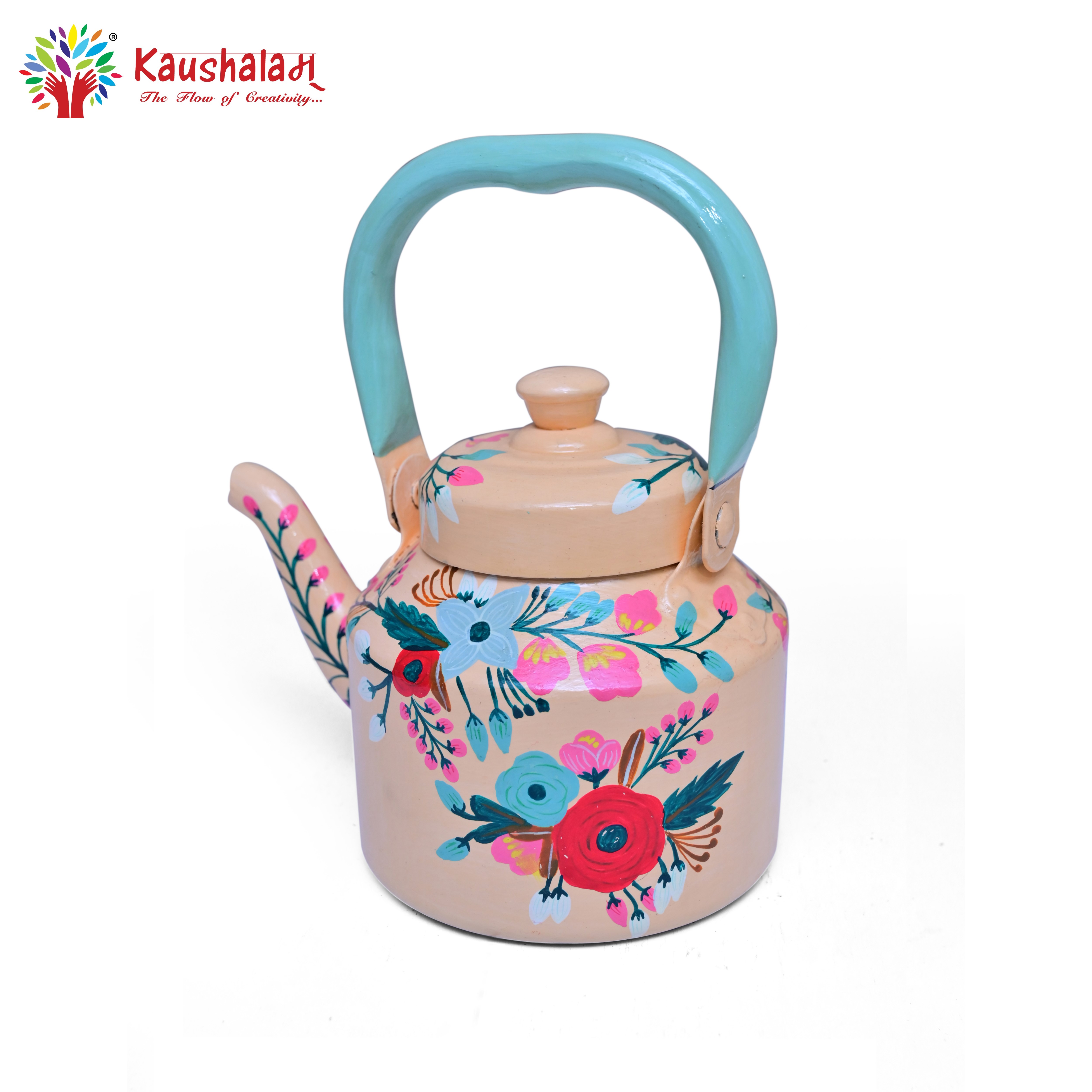 Tea Kettle with Hand-Painted Indian Art – Bloomsbury Floral