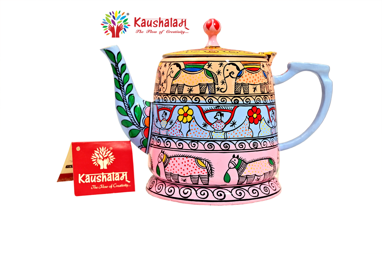 Hand Painted Tea Pot: Celebration