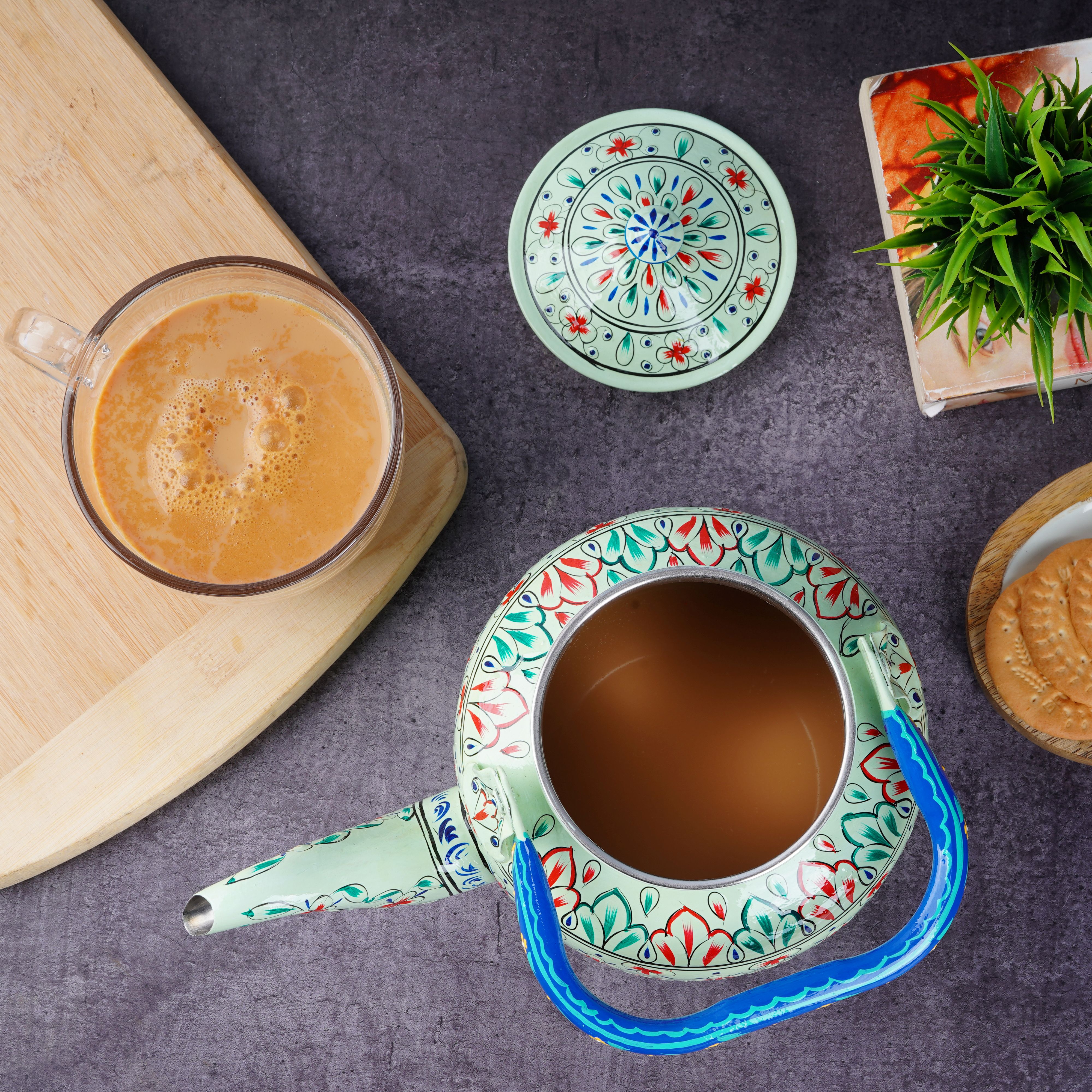 Hand-Painted Tea Kettle -SURAMYA (Beautiful)
