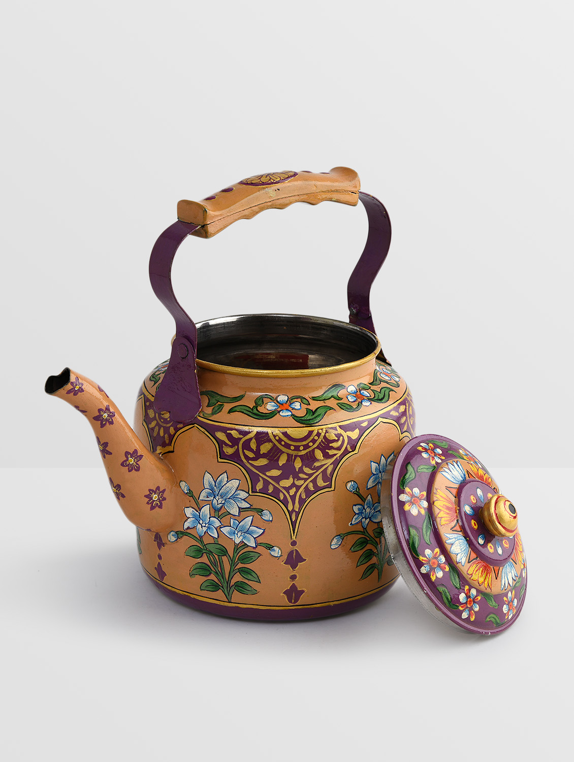 Hand Painted Tea Kettle with Milk pot