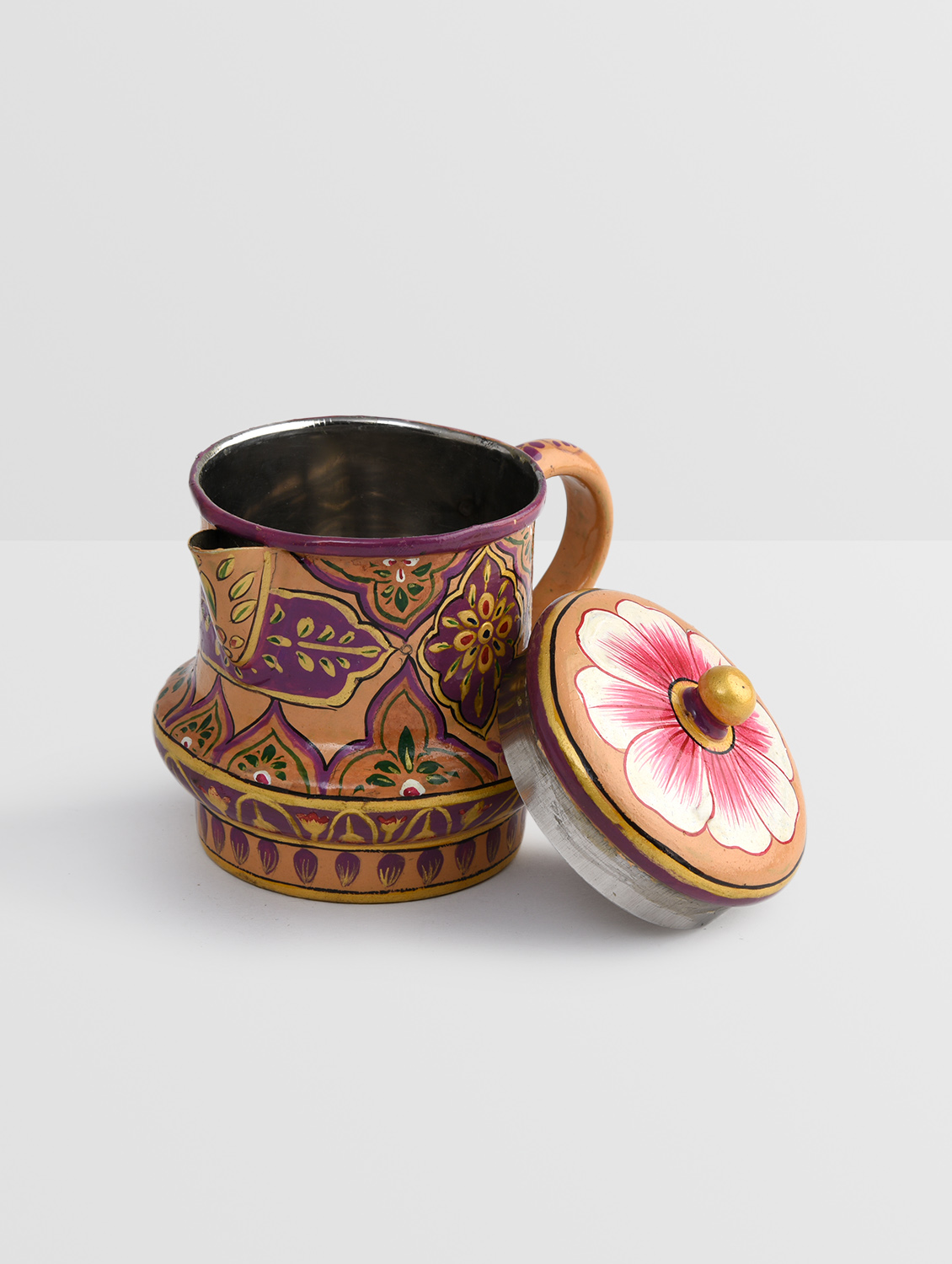 Hand Painted Tea Kettle with Milk pot