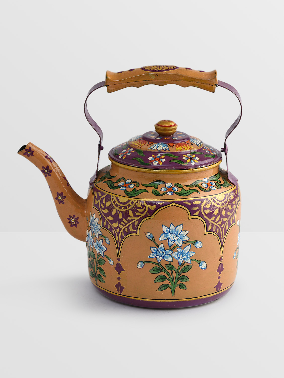 Hand Painted Tea Kettle with Milk pot