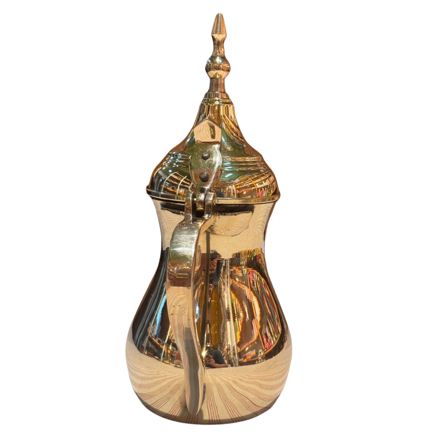 Arabic Brass Coffee Pot (Dallah) – Handcrafted Pure Brass Coffee Server | Traditional Middle Eastern Serveware