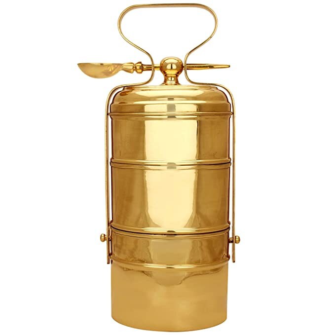 Brass 3 Tier Lunch Box