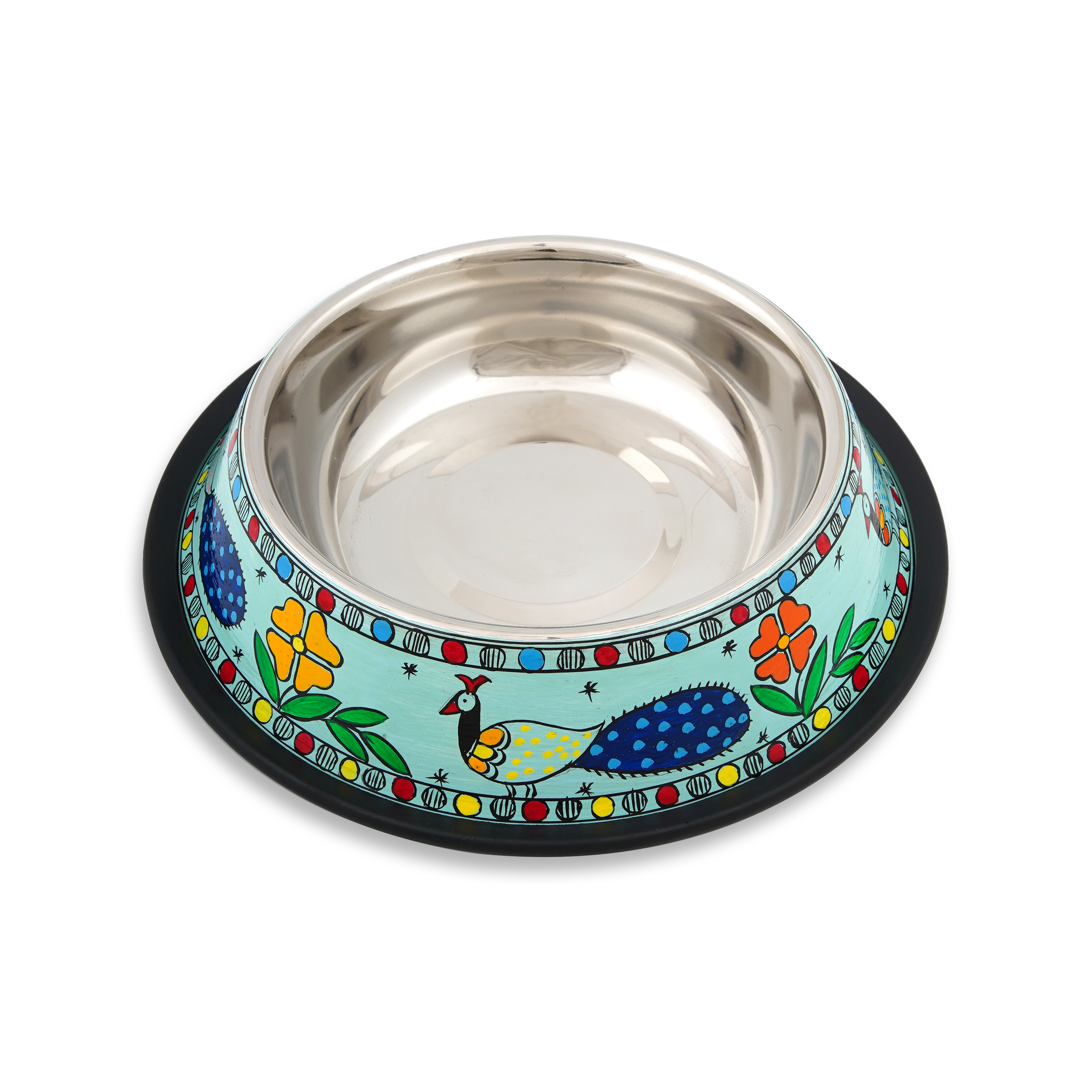 Hand Painted Dog Food Bowl