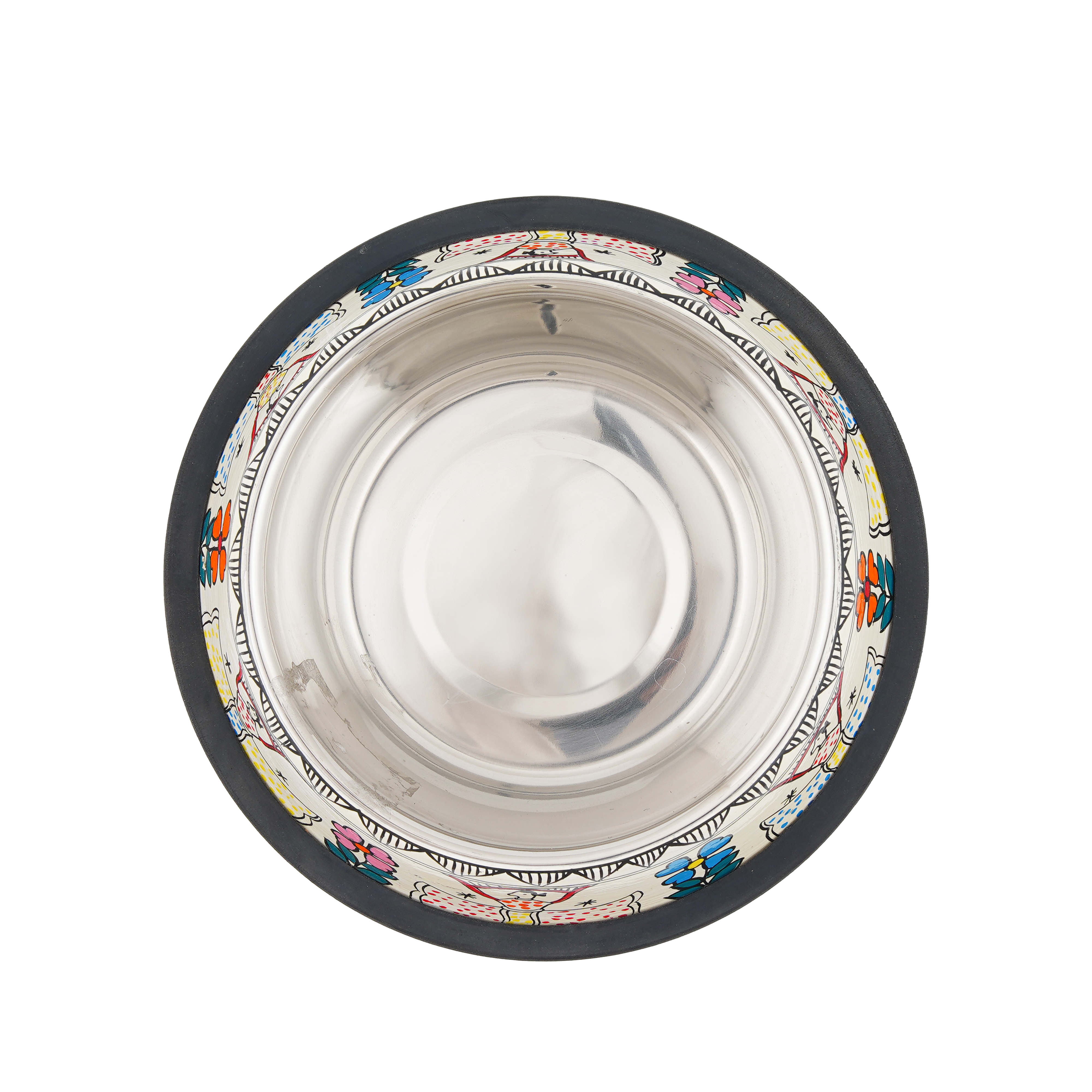 Hand Painted Pet Food Bowl: White Doll