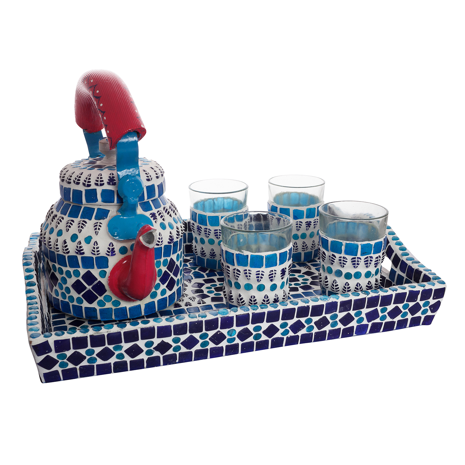 Mosaic Tea set: Blue Mosaic Tea set: Blue