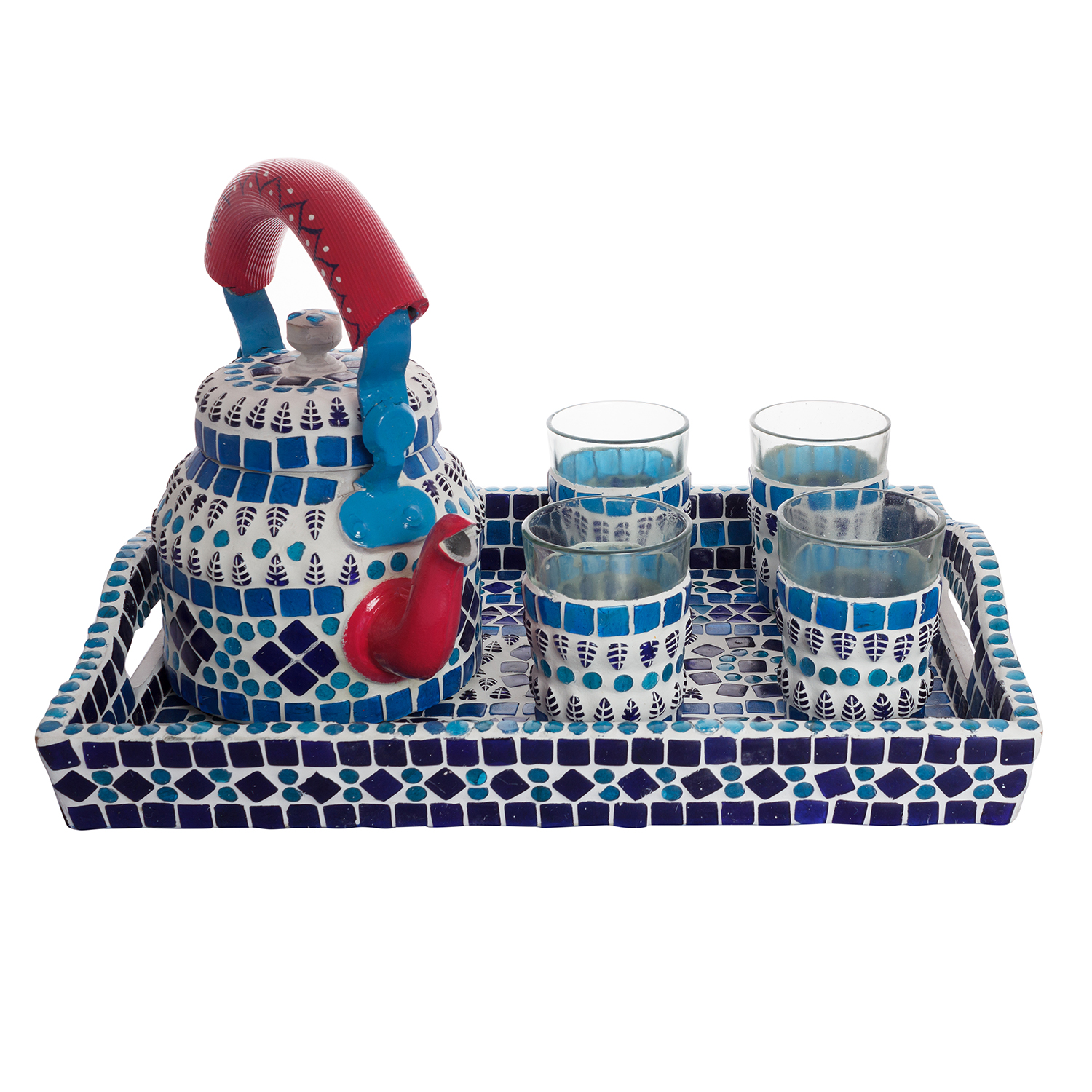 Mosaic Tea set: Blue Mosaic Tea set: Blue