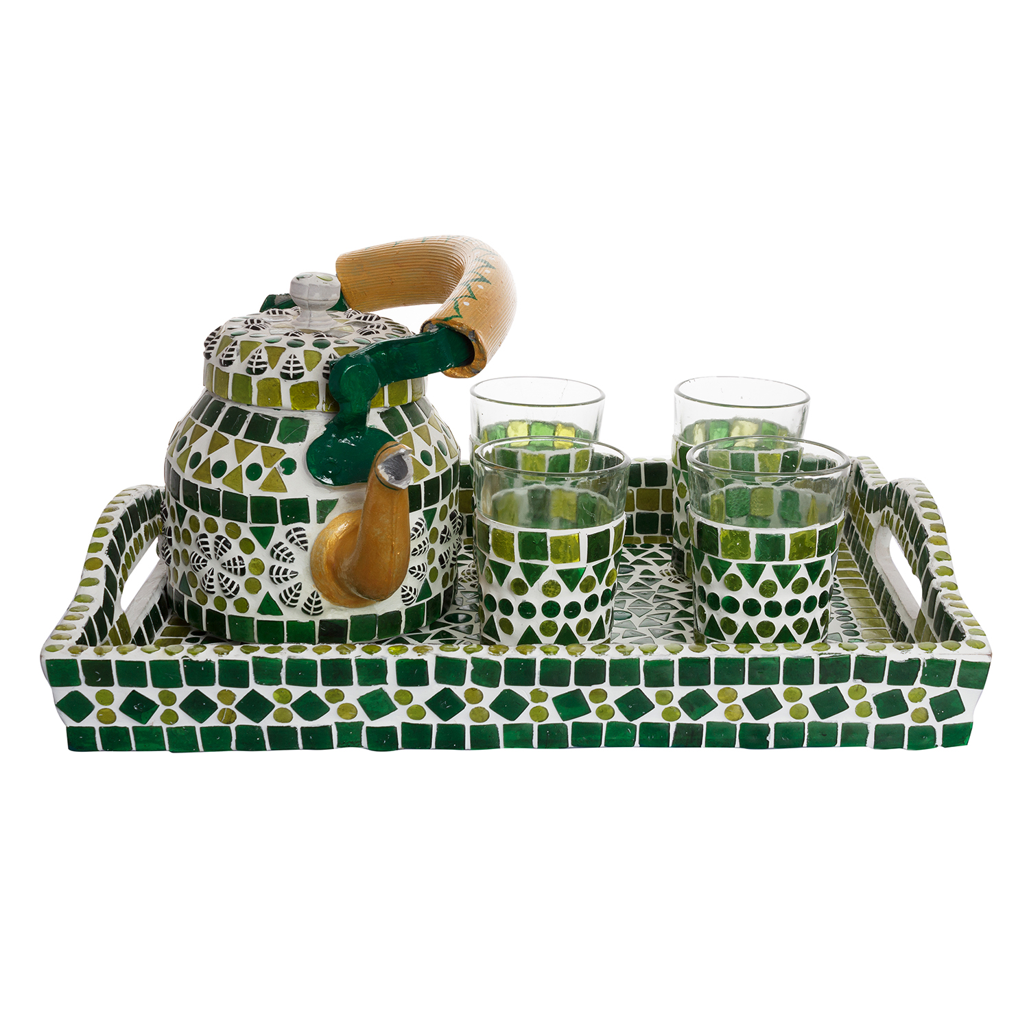 Mosaic Tea set: Green