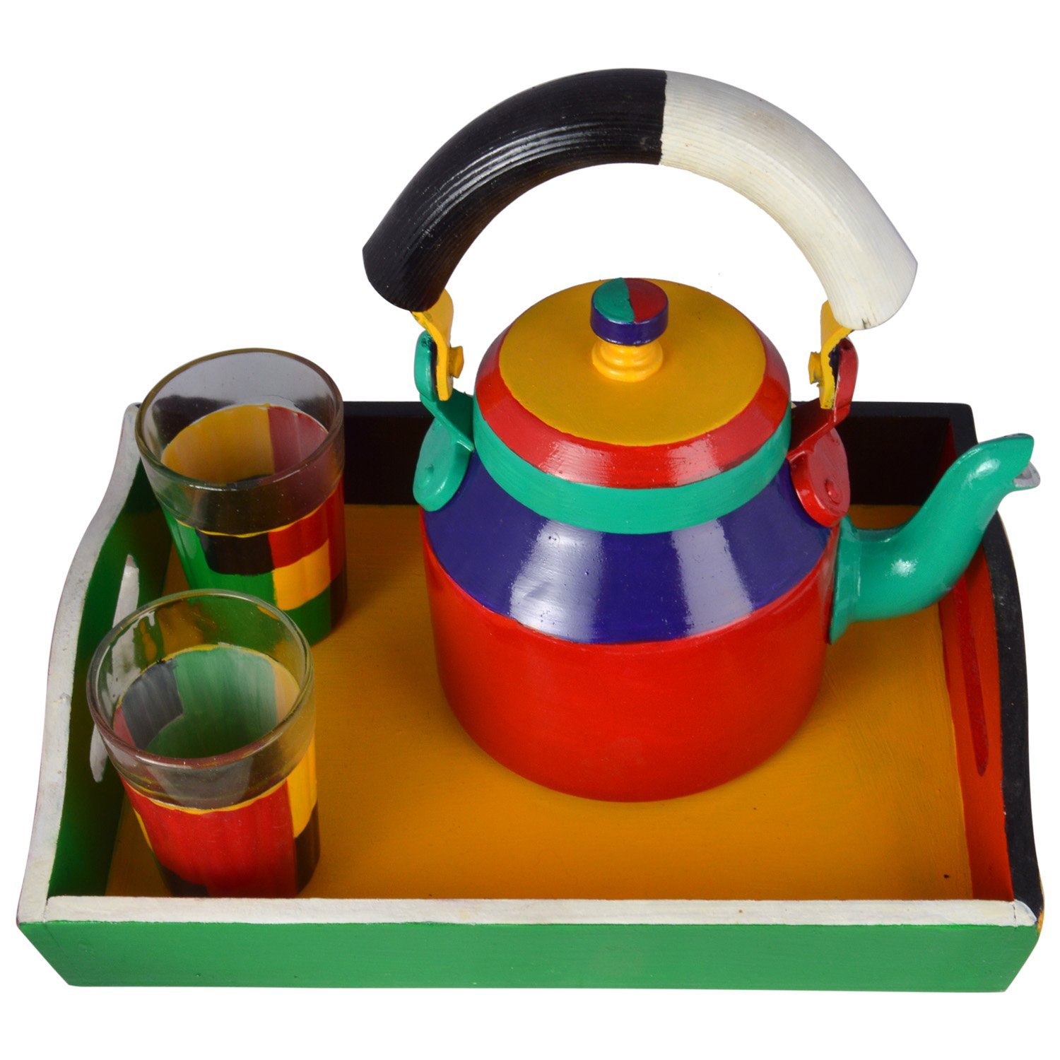 Kaushalam Tea Set: "RainbowTea Set " Kaushalam Tea Set: "RainbowTea Set "