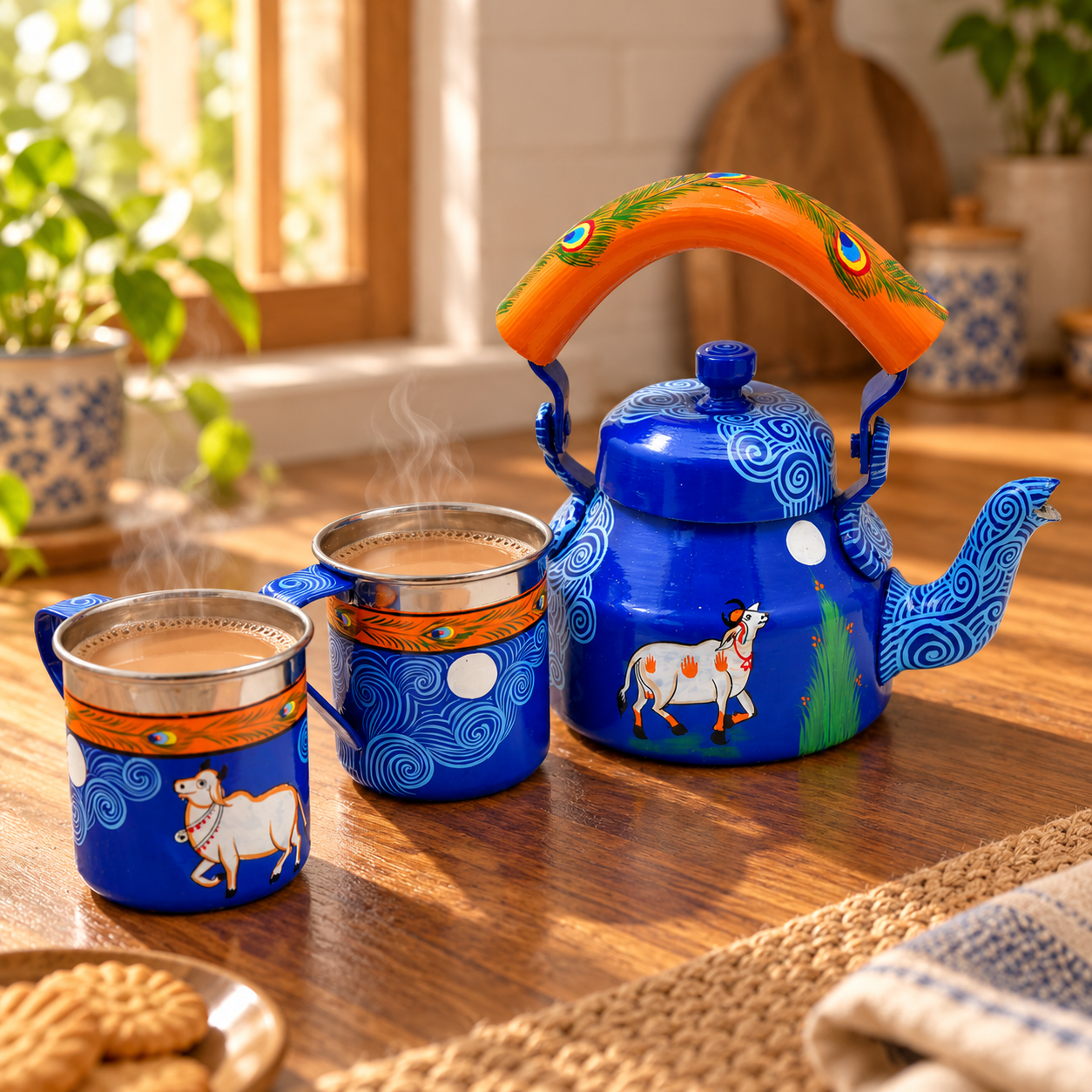 Kaushalam Hand   Painted Tea Sets