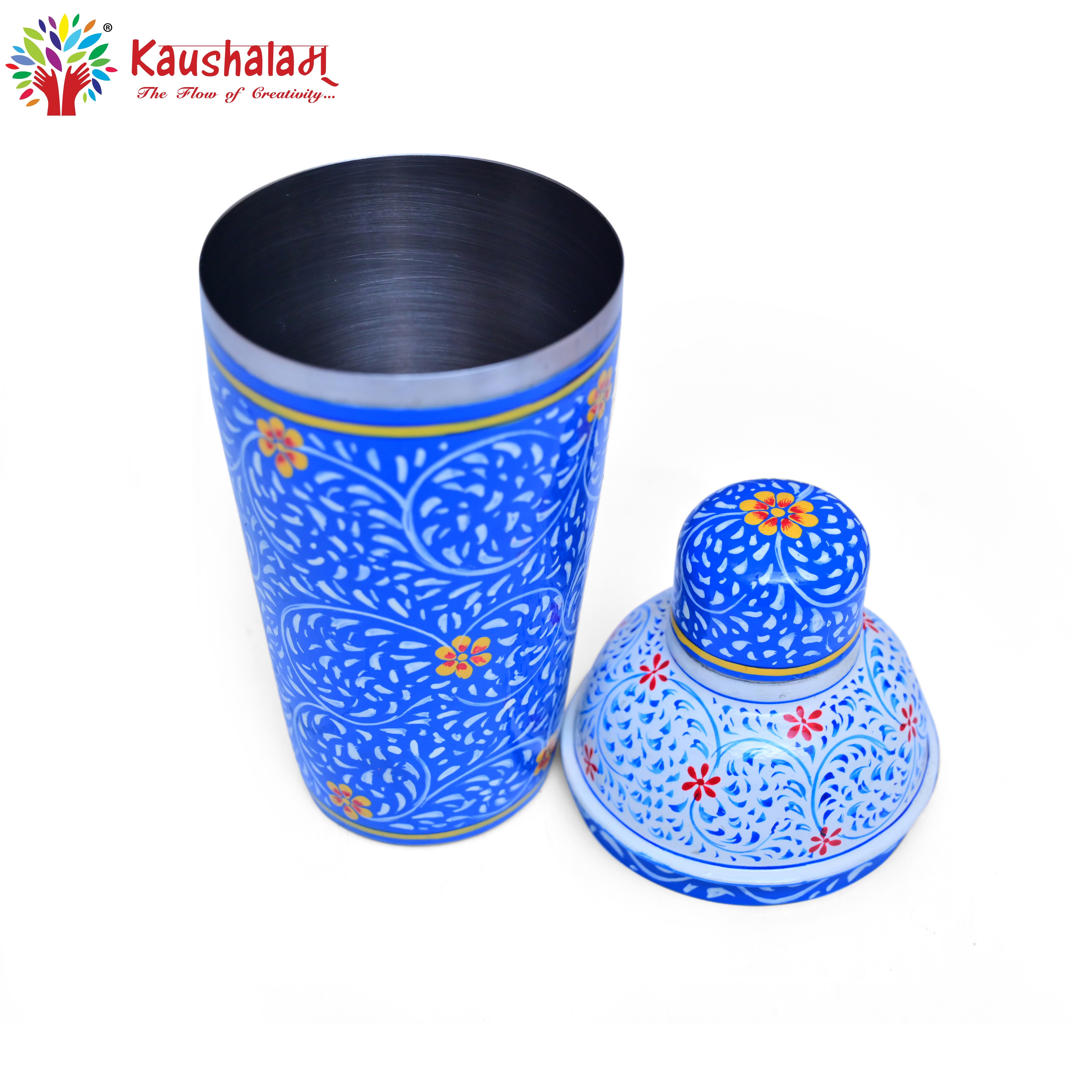 Hand Painted Cocktail Maker Set: Blue Lagoon