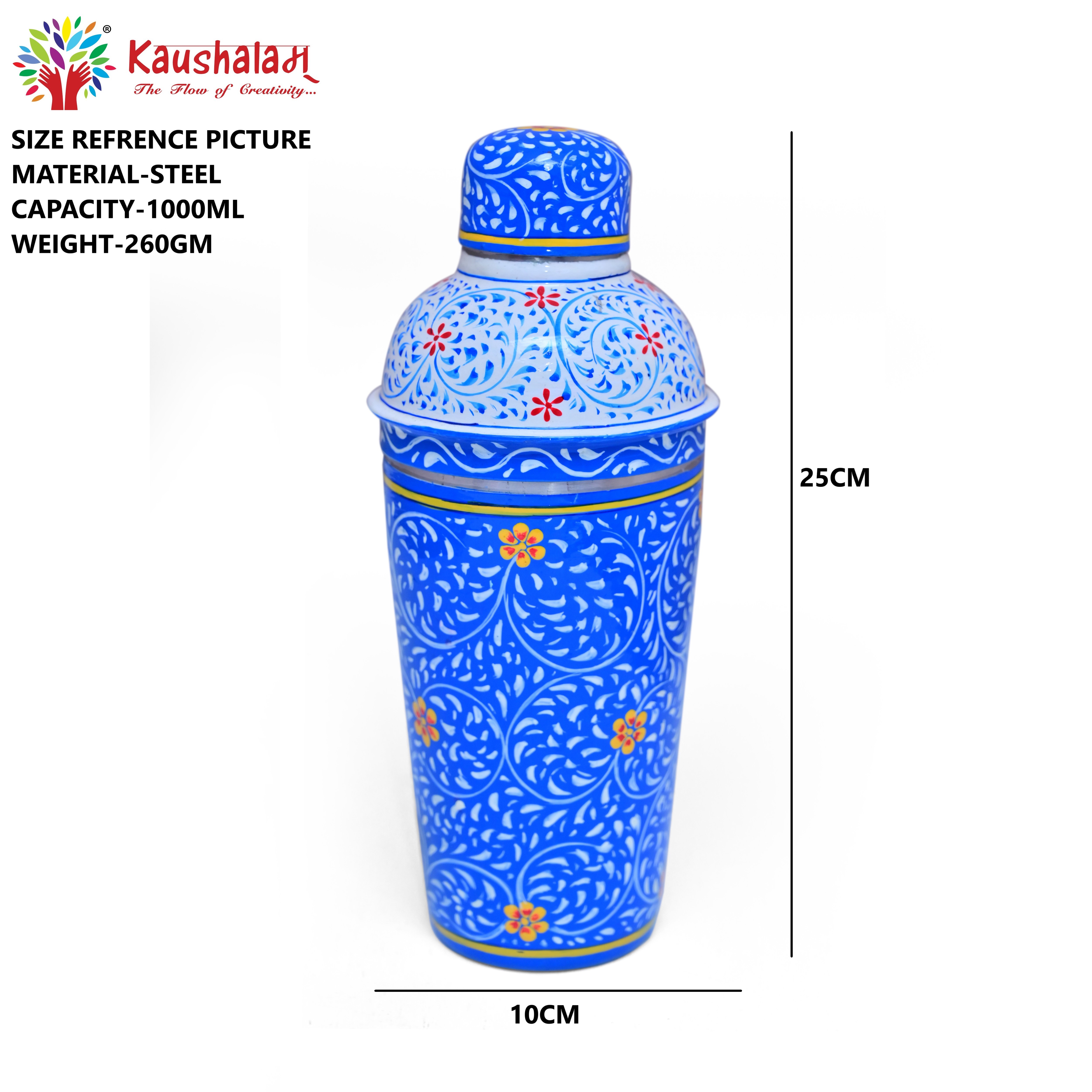 Hand Painted Cocktail Maker Set: Blue Lagoon