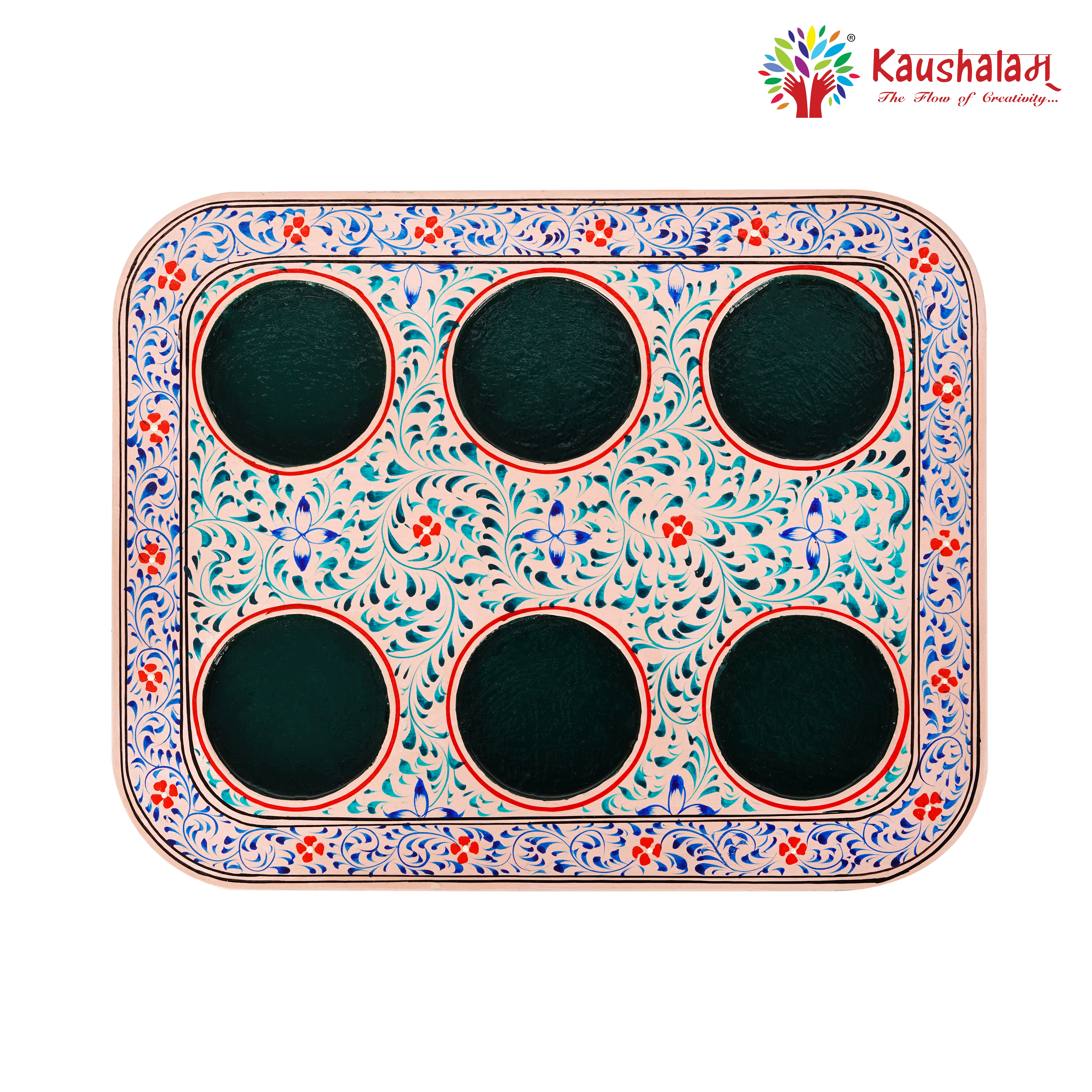 Hand Painted Tea Cart Set: The Delicate Pink Hand Painted Tea Cart Set: The Delicate Pink