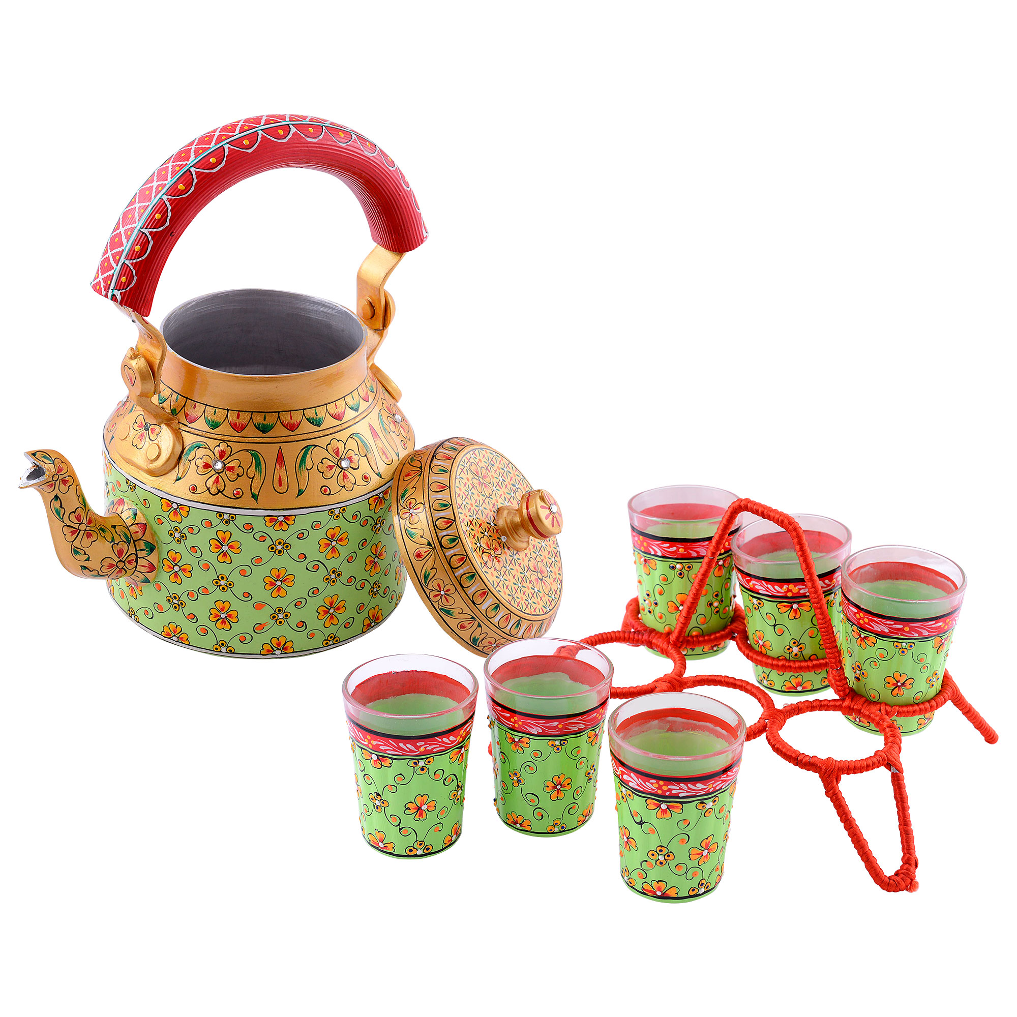 Hand Painted Tea Set: Carnations Hand Painted Tea Set: Carnations