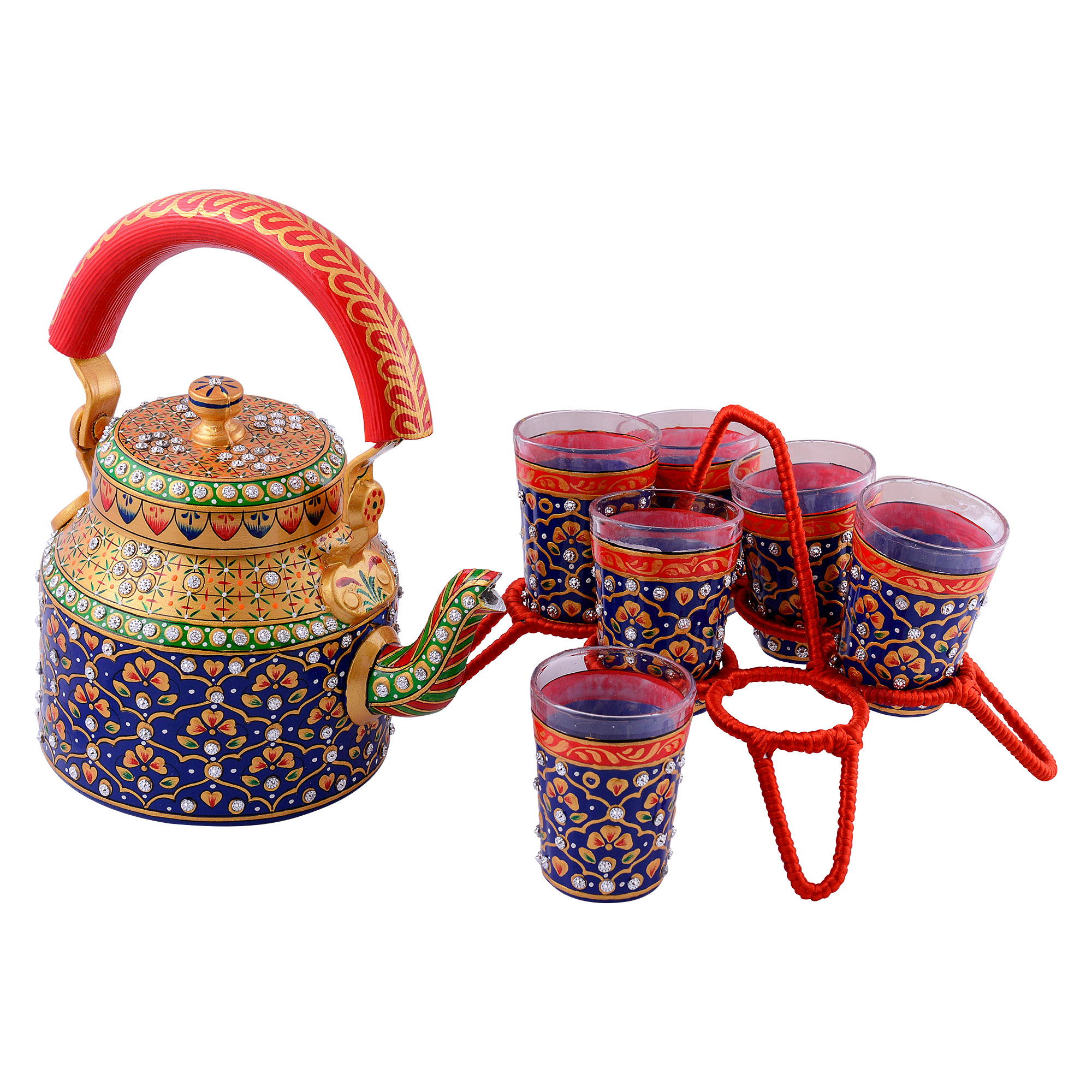 Hand Painted Tea Set :  Majestic Blue