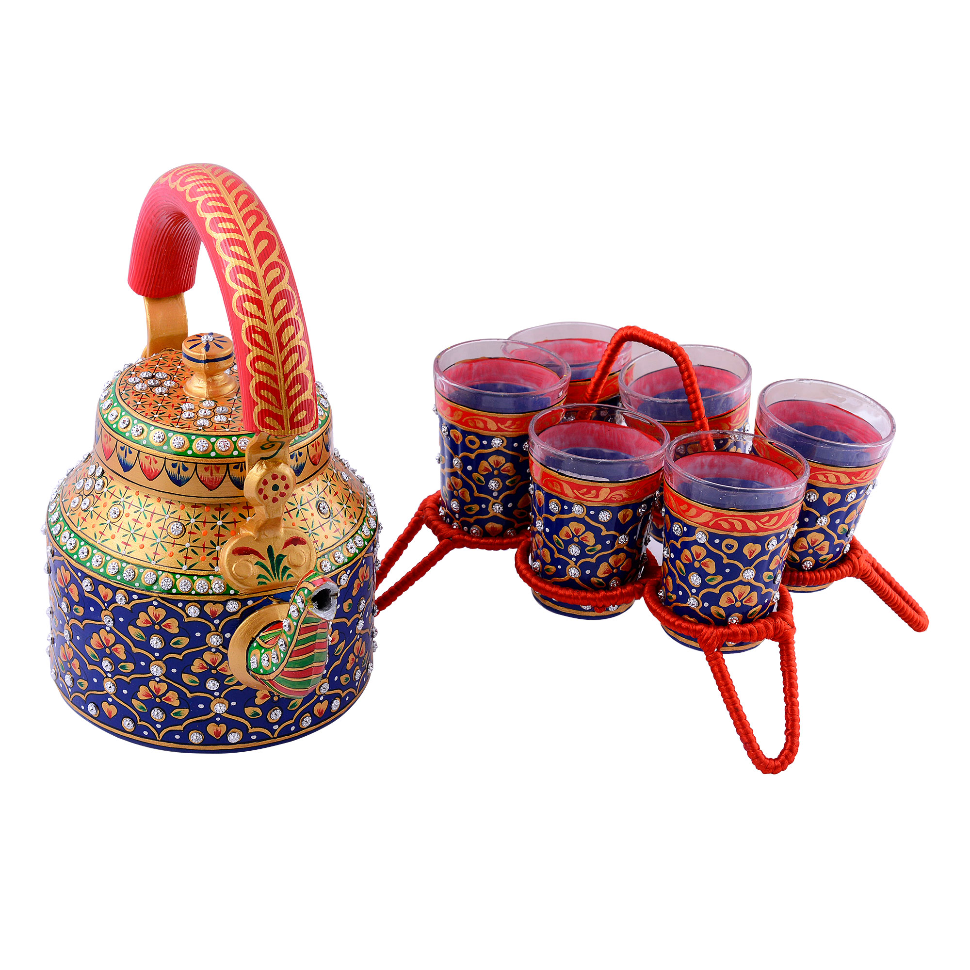 Hand Painted Tea Set :  Majestic Blue