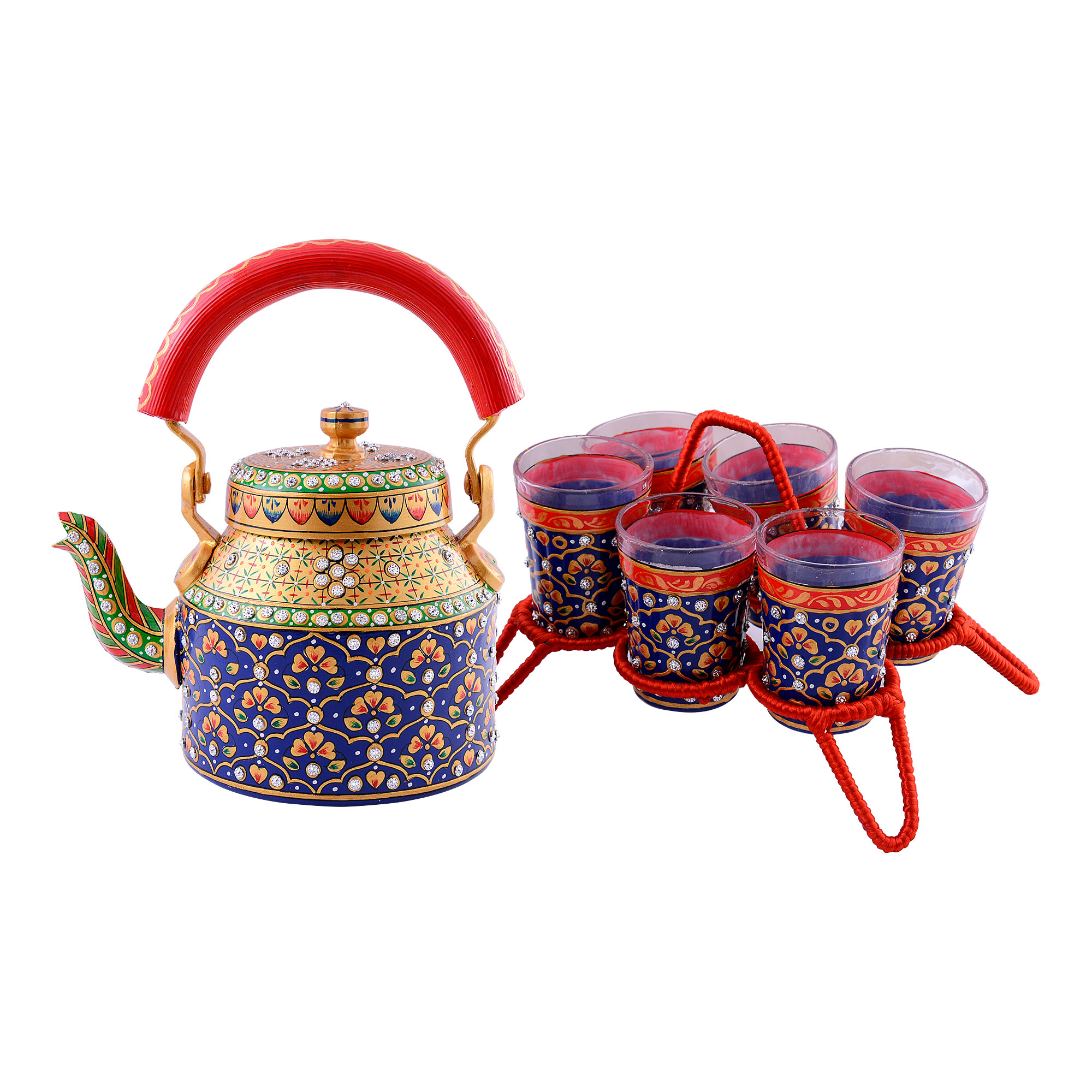 Hand Painted Tea Set :  Majestic Blue