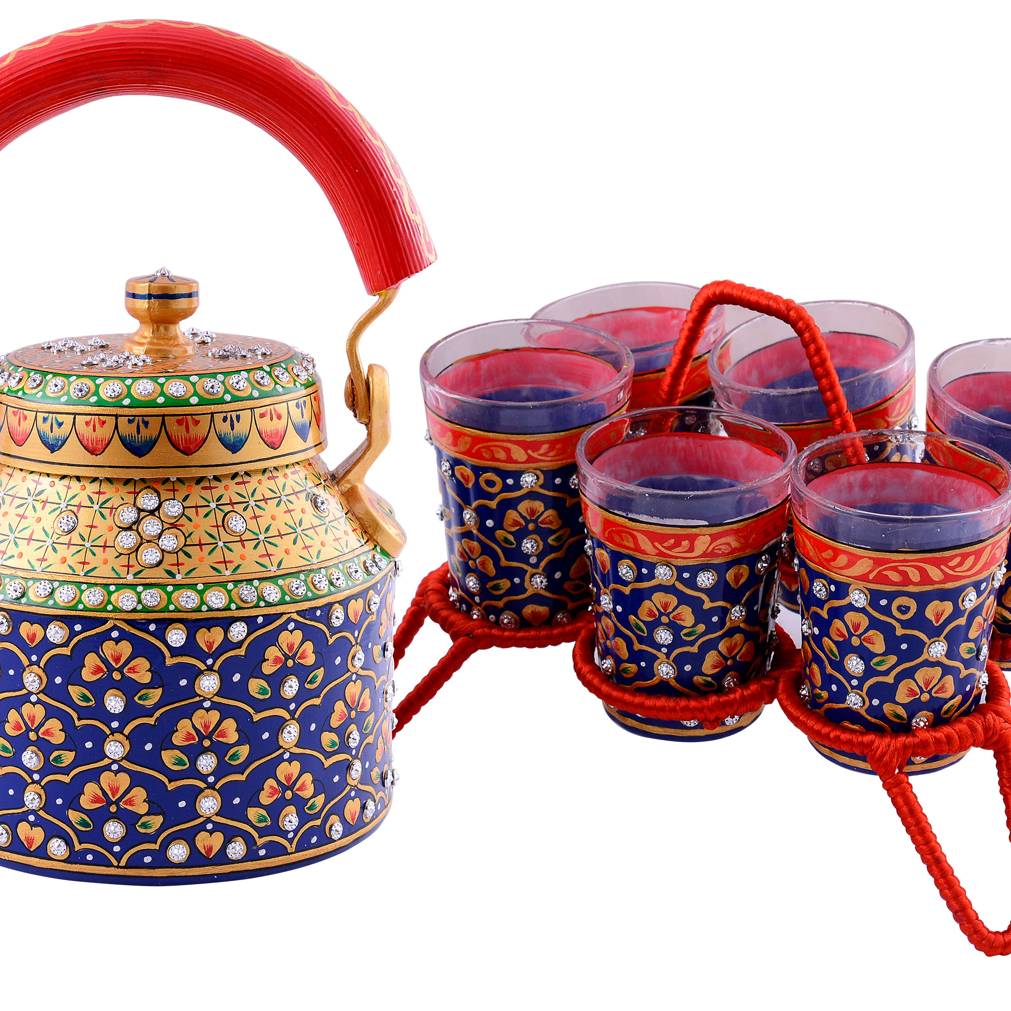 Hand Painted Tea Set :  Majestic Blue