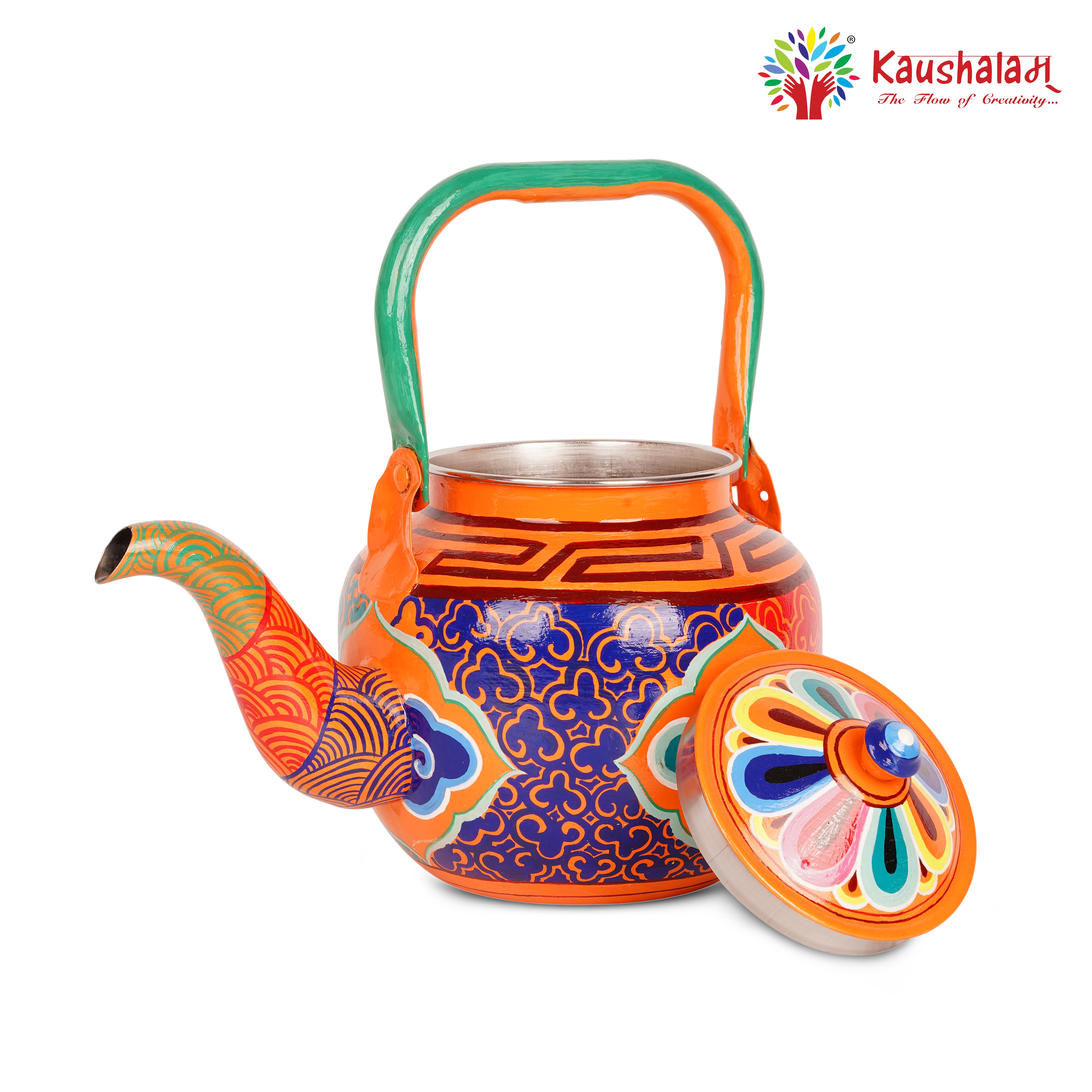 Hand Painted Tea Cart Set: Nirvana Hand Painted Tea Cart Set: Nirvana