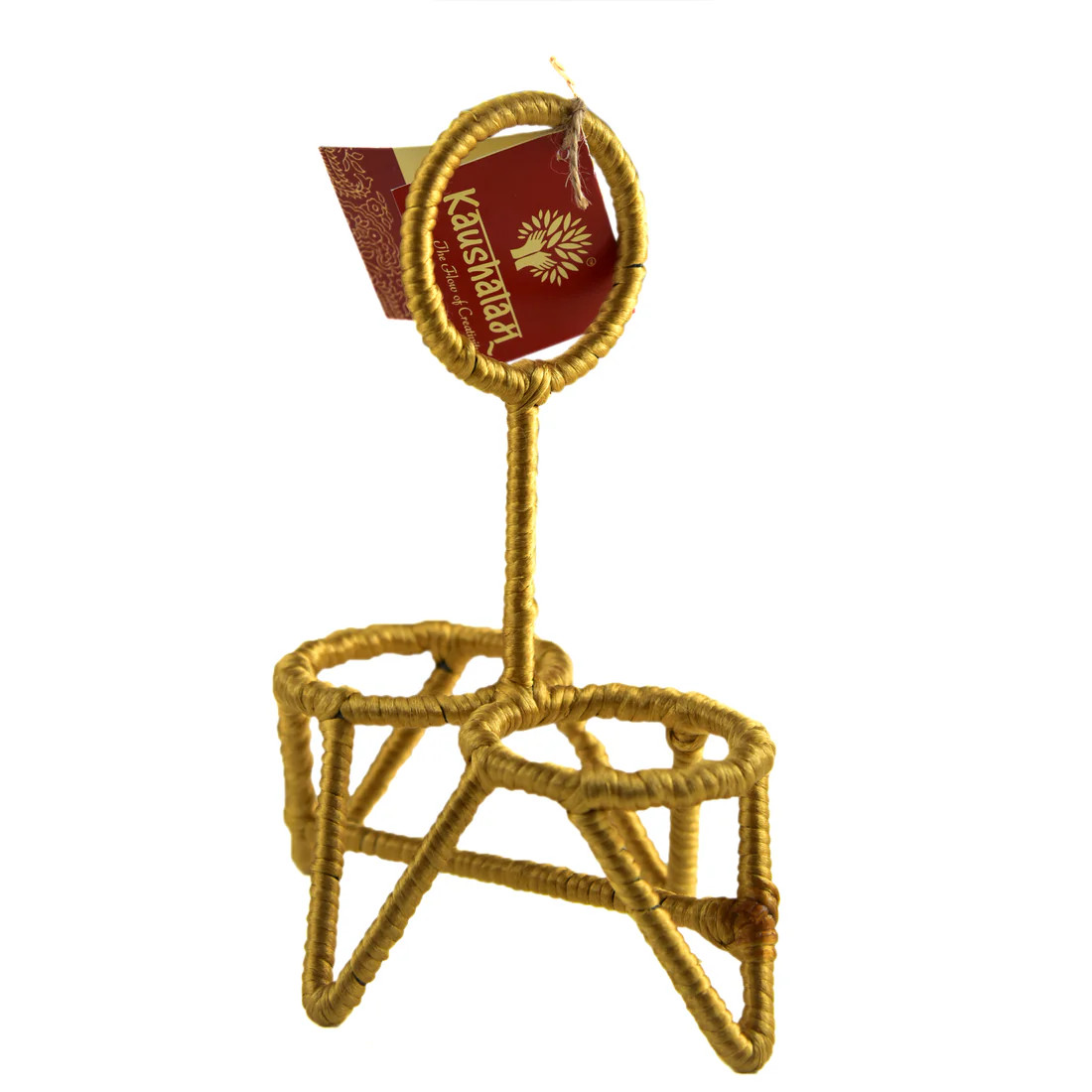 Tea Glass Stand for two glasses : Golden Tea Glass Stand for two glasses : Golden