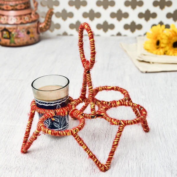 Tea Glass Stand Four CHIKA : ORANGE Tea Glass Stand Four CHIKA : ORANGE